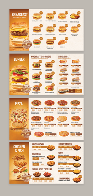Menu Design by vcreatived for this project | Design: #36939700
