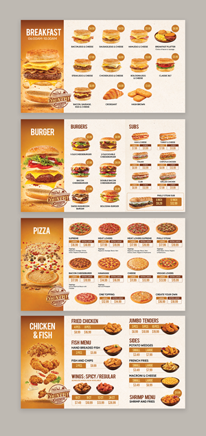 Menu Design by vcreatived