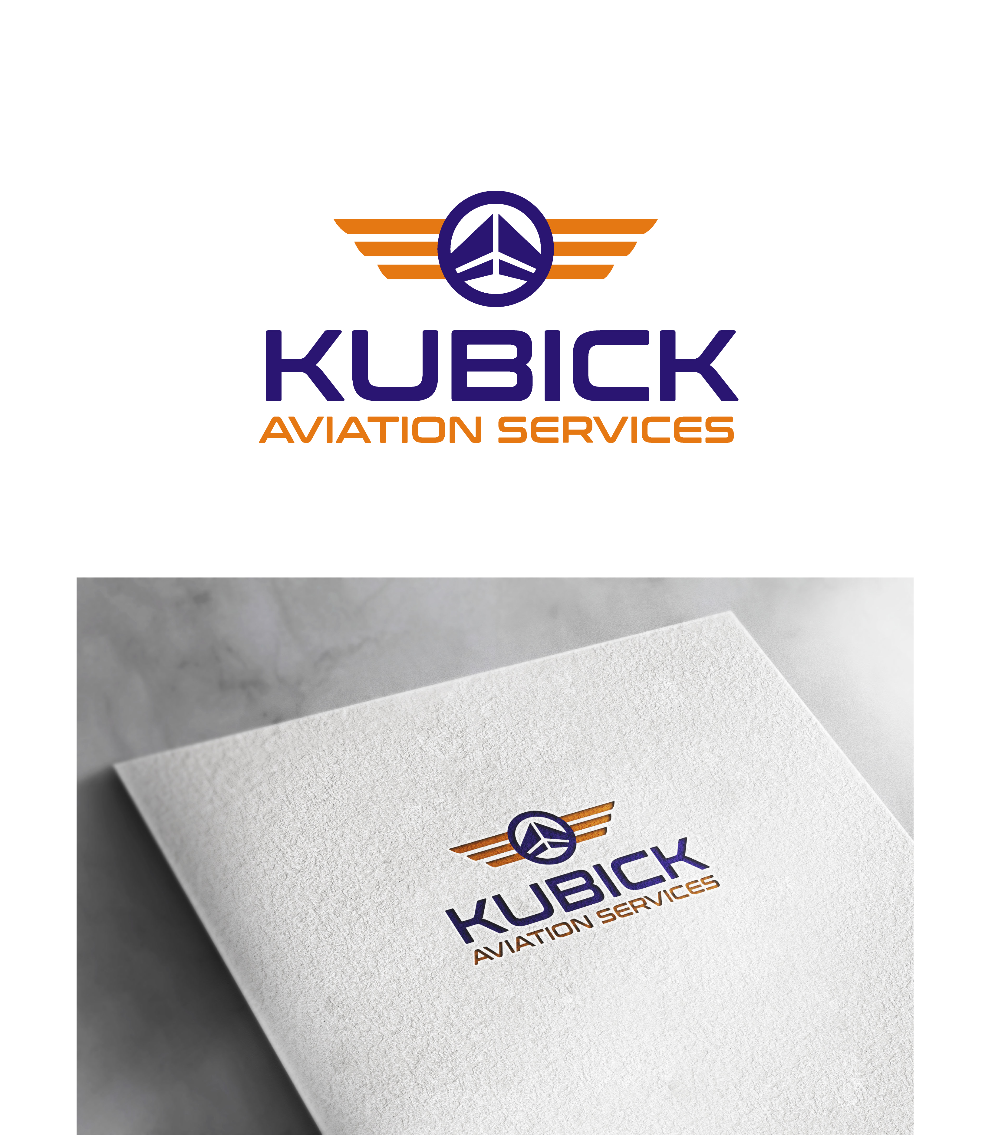 Logo Design by Revolt Team for Kubick Aviation Services | Design #36931352