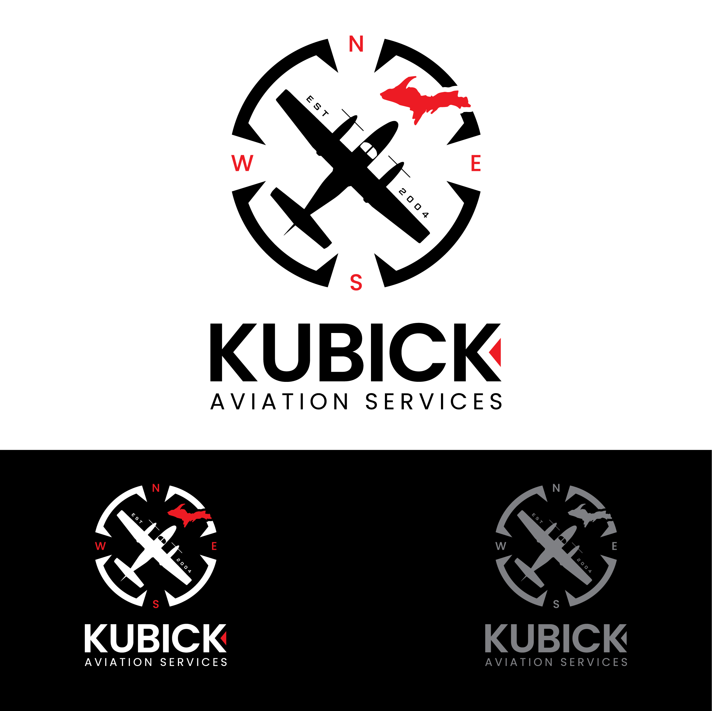 Logo Design by John Mark Arts for Kubick Aviation Services | Design #36932243