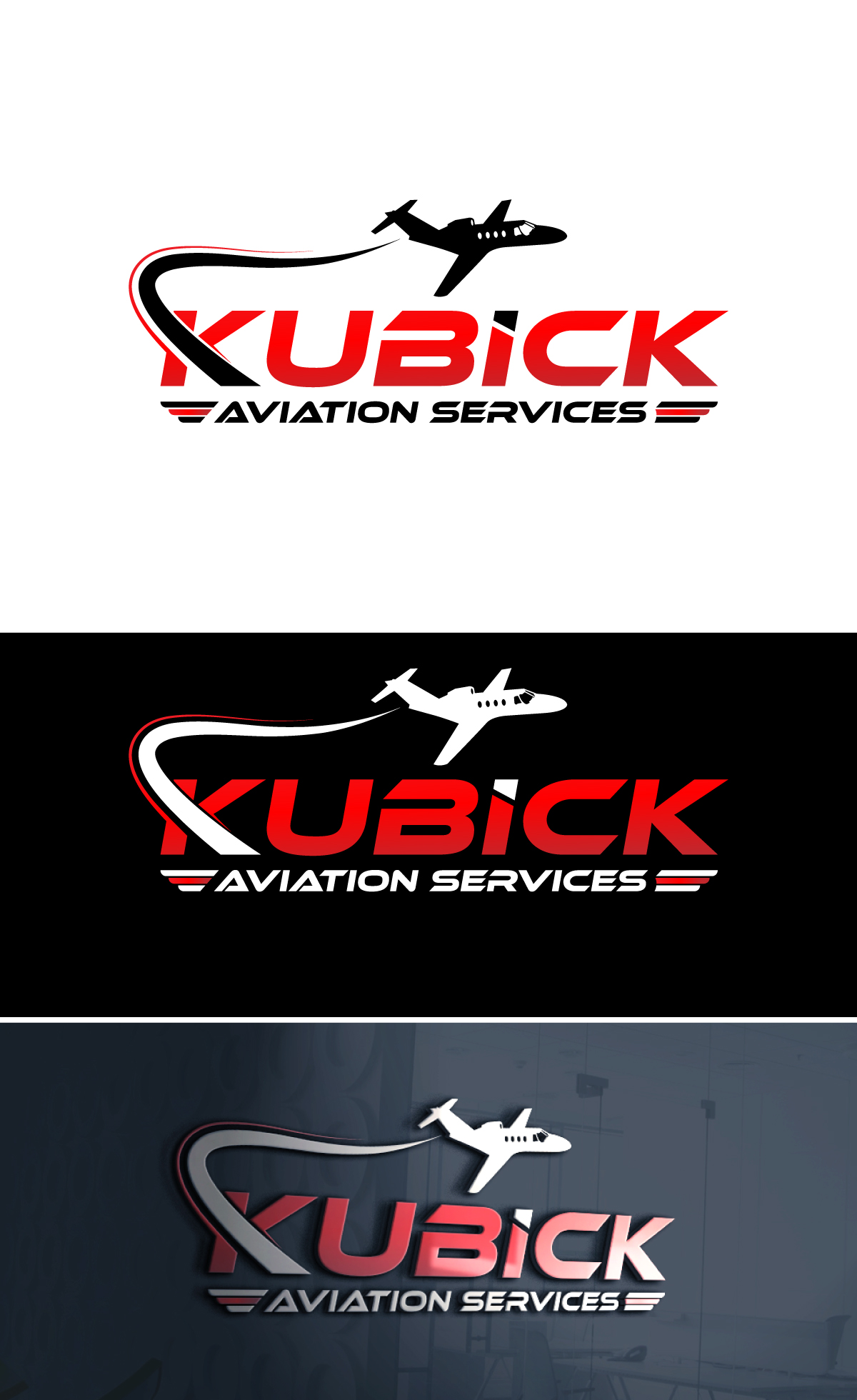 Logo Design by VisionCraft™ for Kubick Aviation Services | Design #36940454