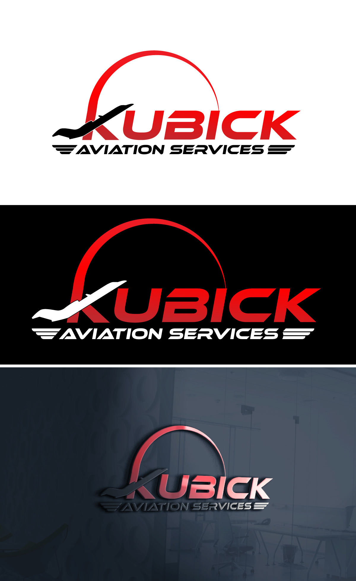 Logo Design by VisionCraft™ for Kubick Aviation Services | Design #36940534