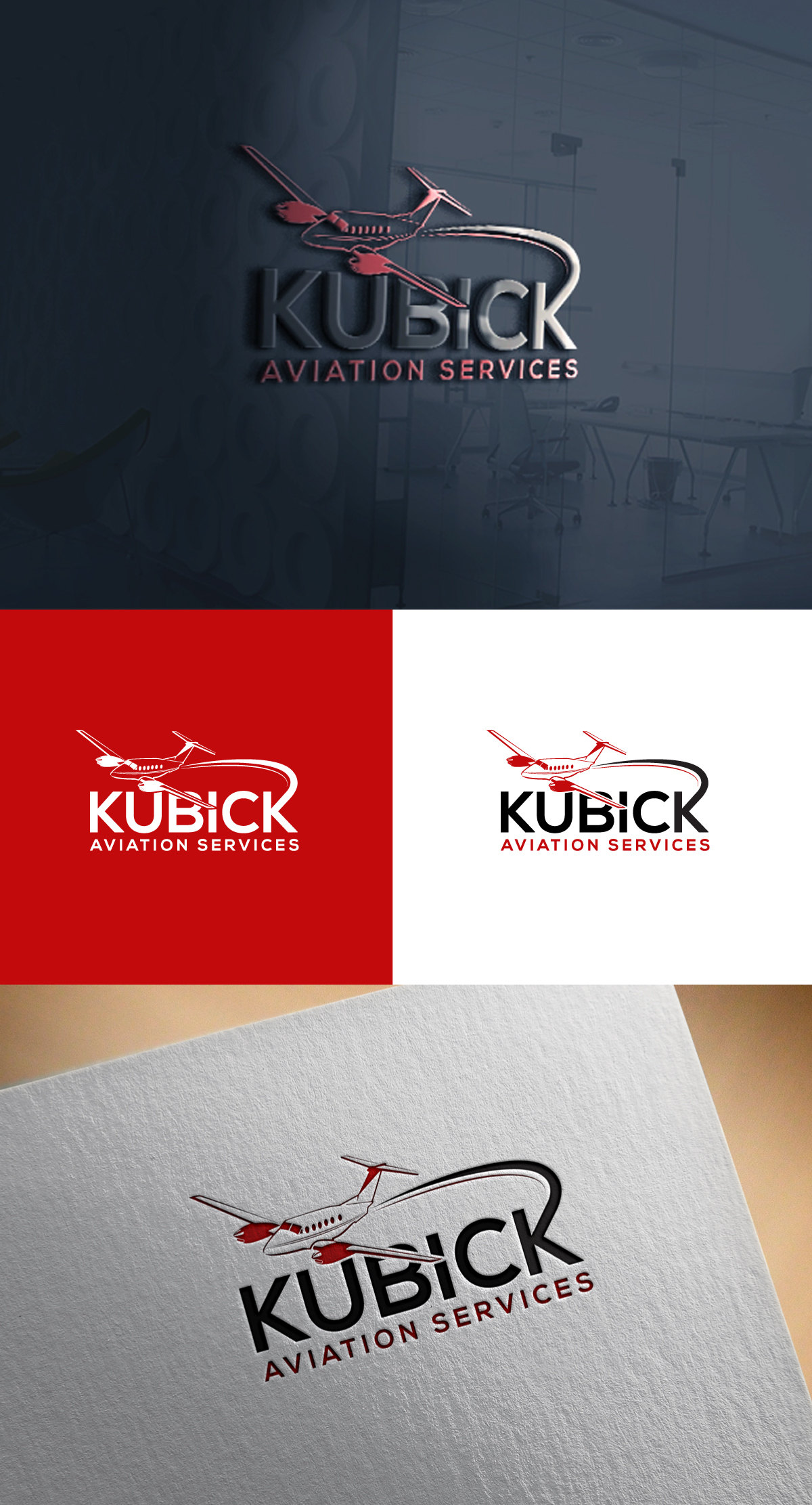 Logo Design by Cool-Designer for Kubick Aviation Services | Design #36930593