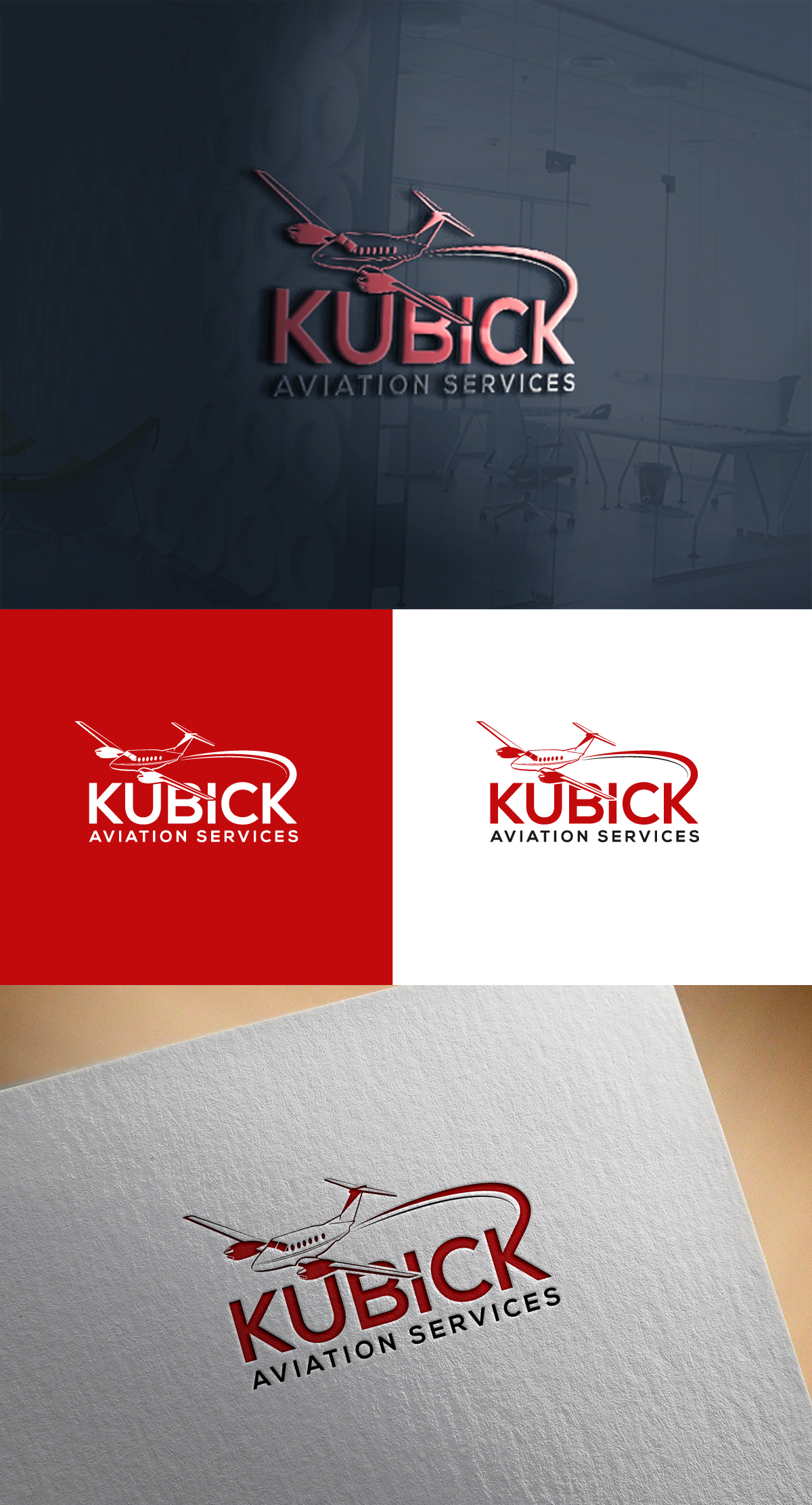 Logo Design by Cool-Designer for Kubick Aviation Services | Design #36930595