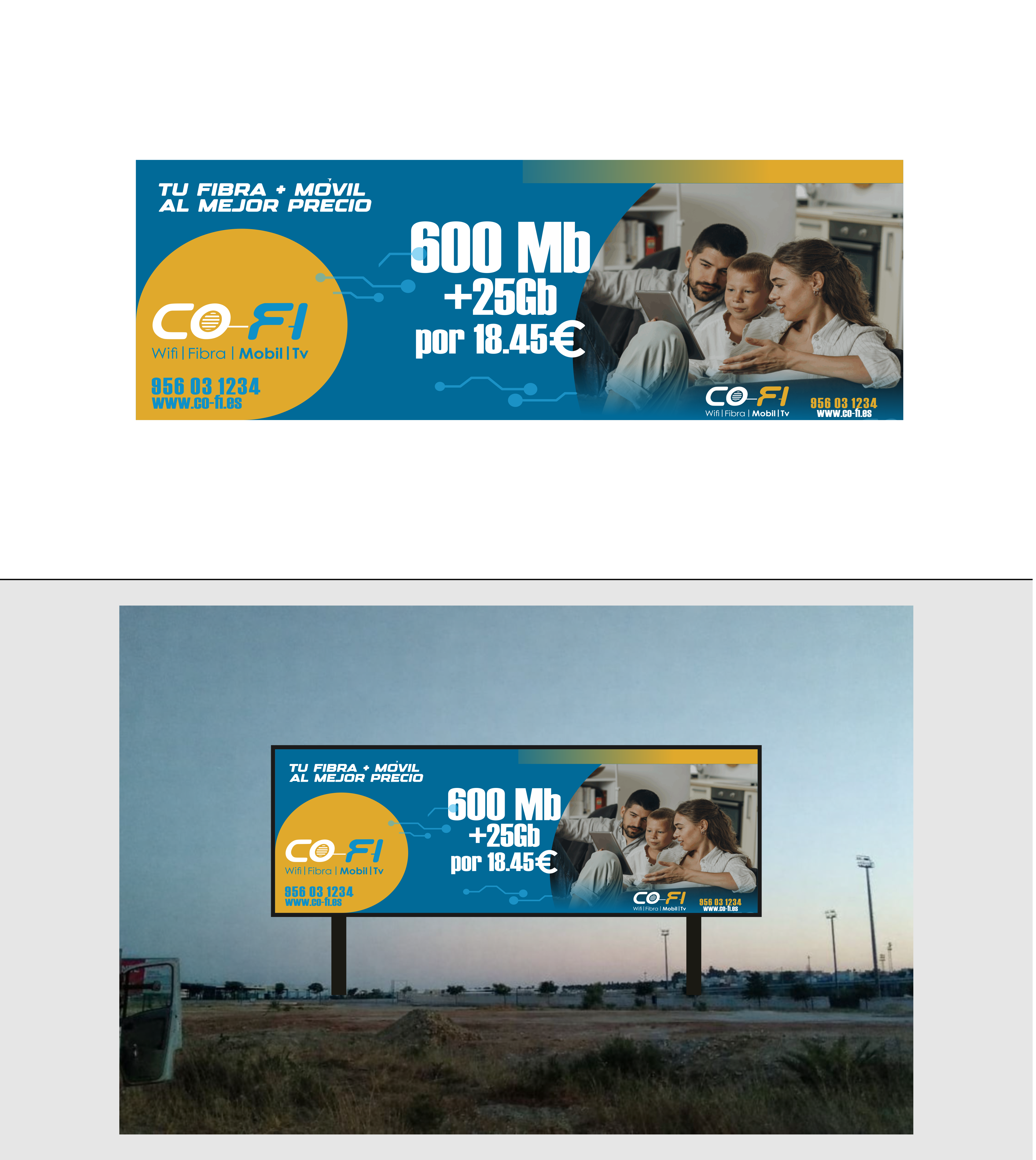 Billboard Design by Mang Uned for COFI TELECOMUNICACIONES SL | Design #36931408