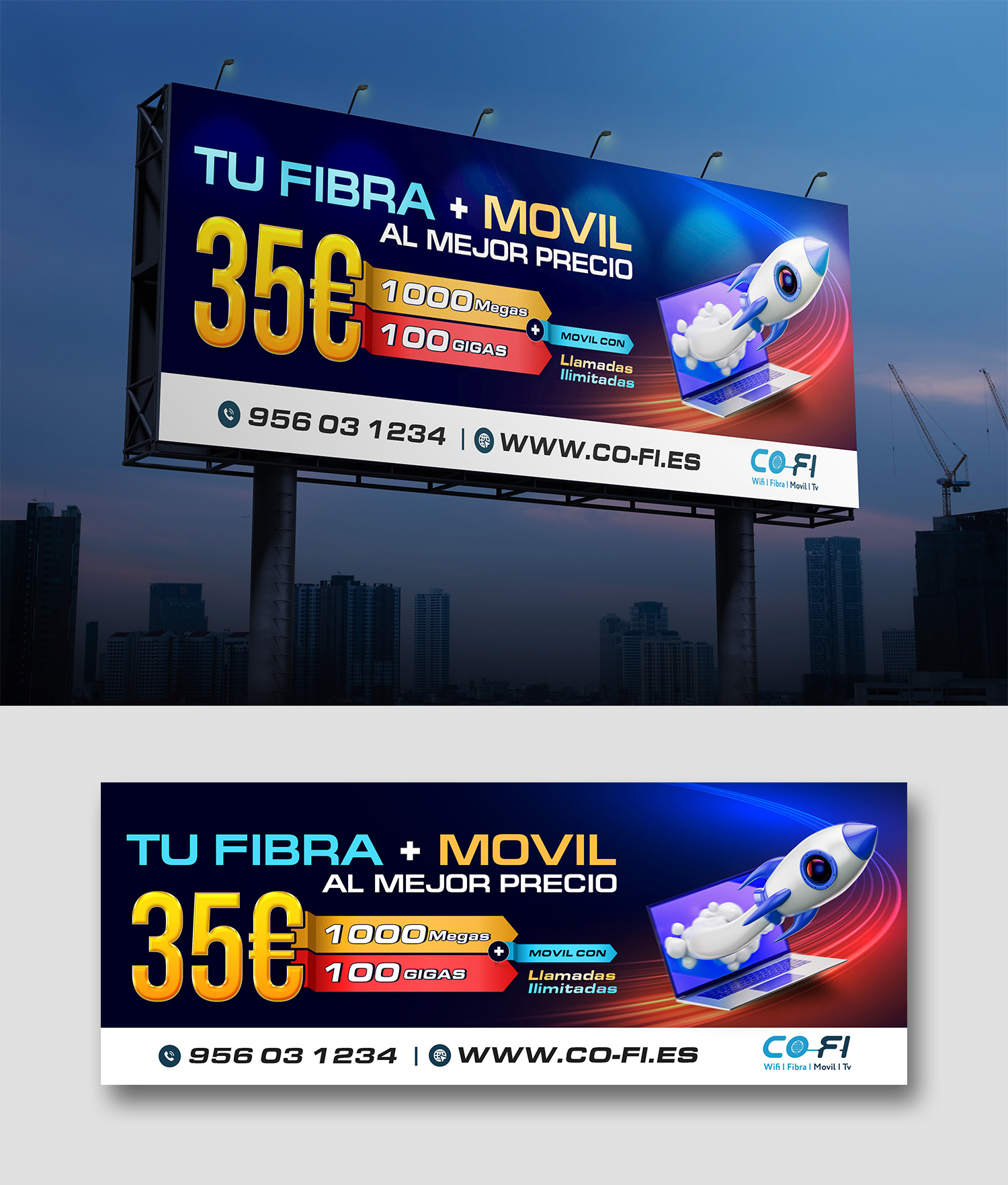Billboard Design by debdesign for COFI TELECOMUNICACIONES SL | Design #36939138