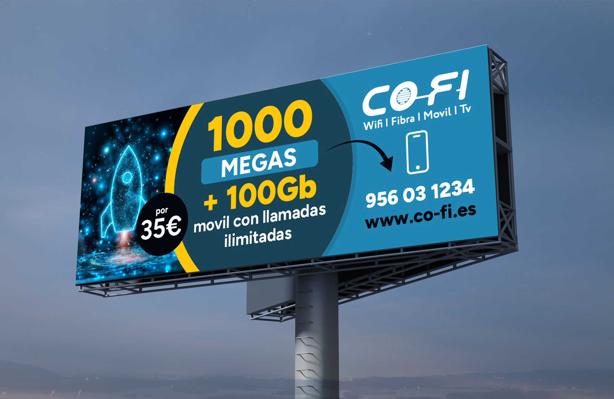Billboard Design by Dzhafir for COFI TELECOMUNICACIONES SL | Design #36935606