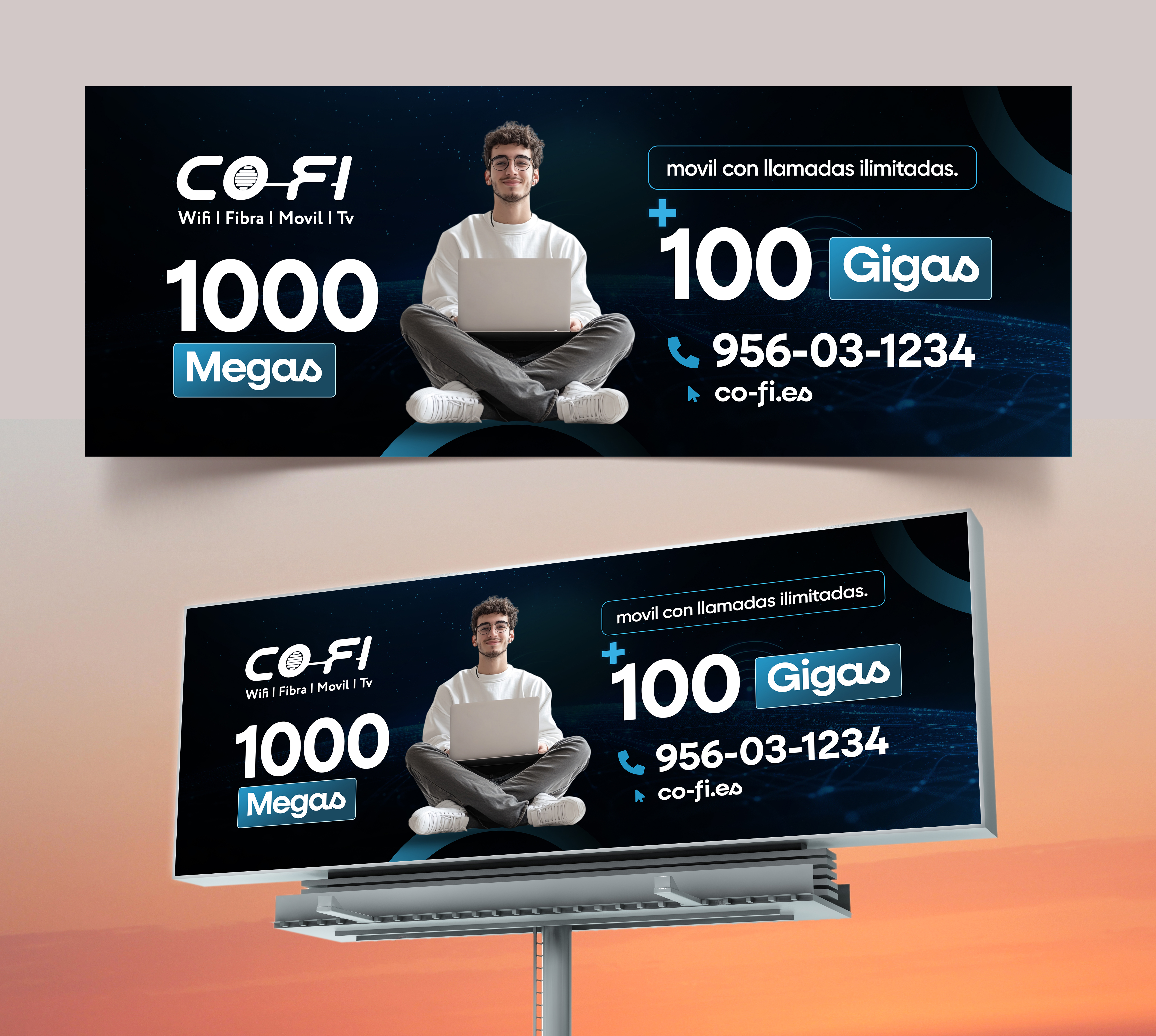 Billboard Design by Graphic Guy for COFI TELECOMUNICACIONES SL | Design #36933879