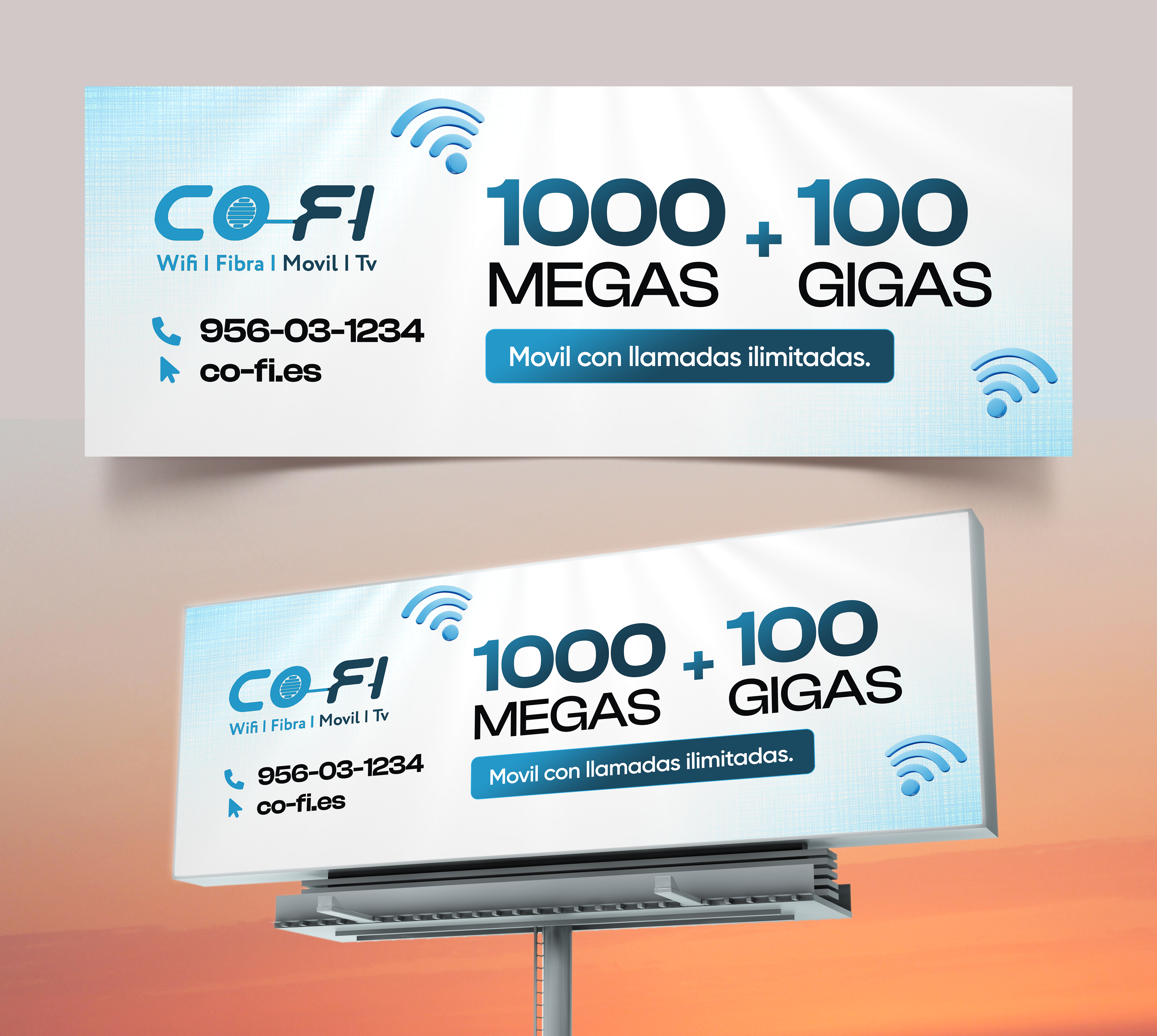 Billboard Design by Graphic Guy for COFI TELECOMUNICACIONES SL | Design #36933880