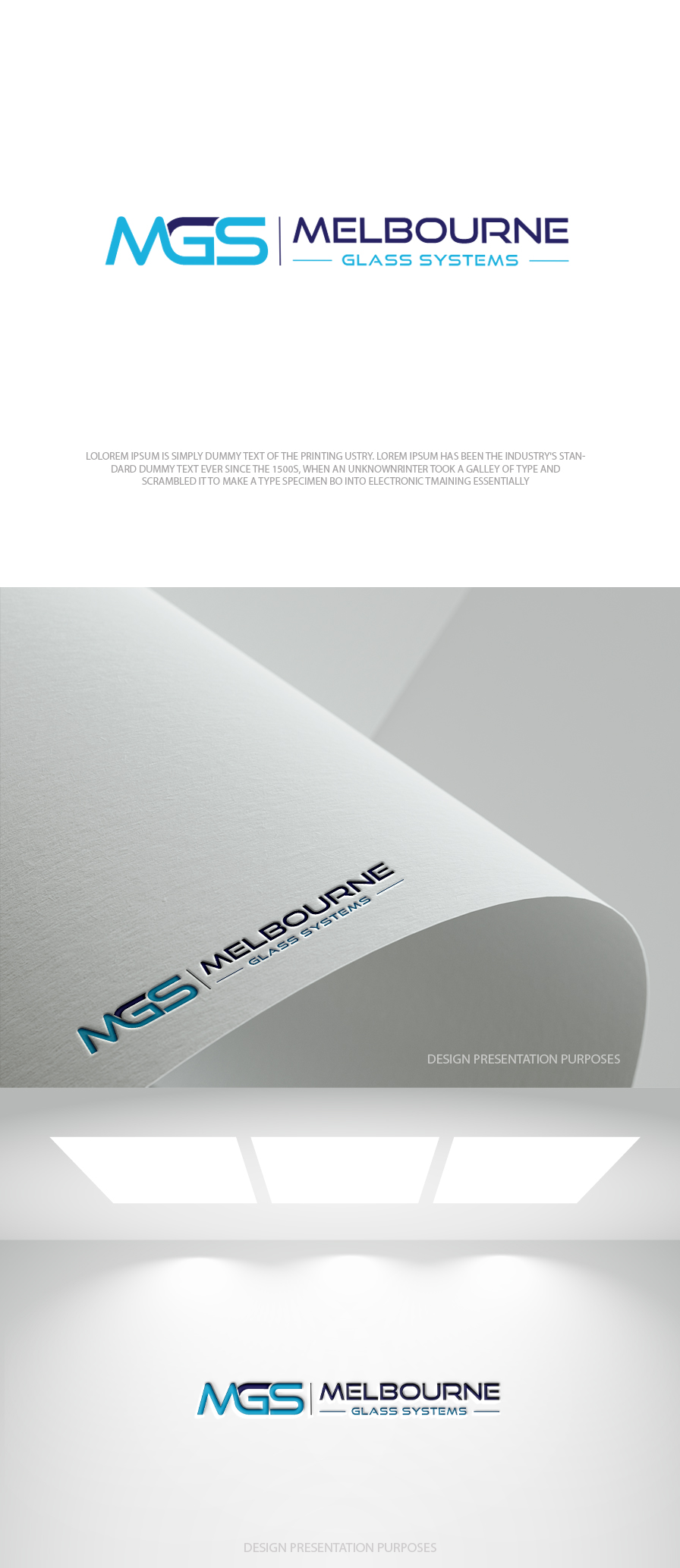 Logo Design by zebronicgraphic for Melbourne Glass Systems | Design #36935052