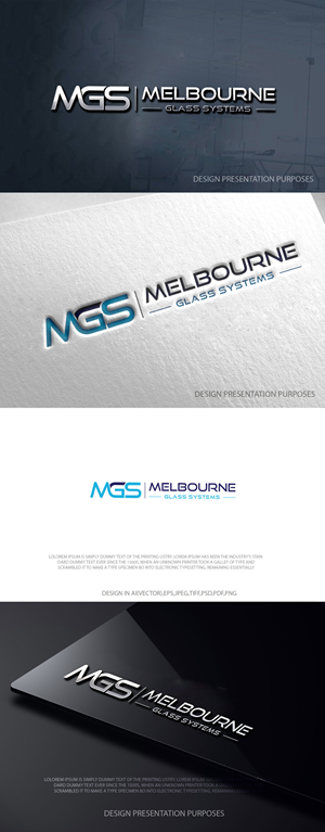 Logo Design by zebronicgraphic for Melbourne Glass Systems | Design: #36935056
