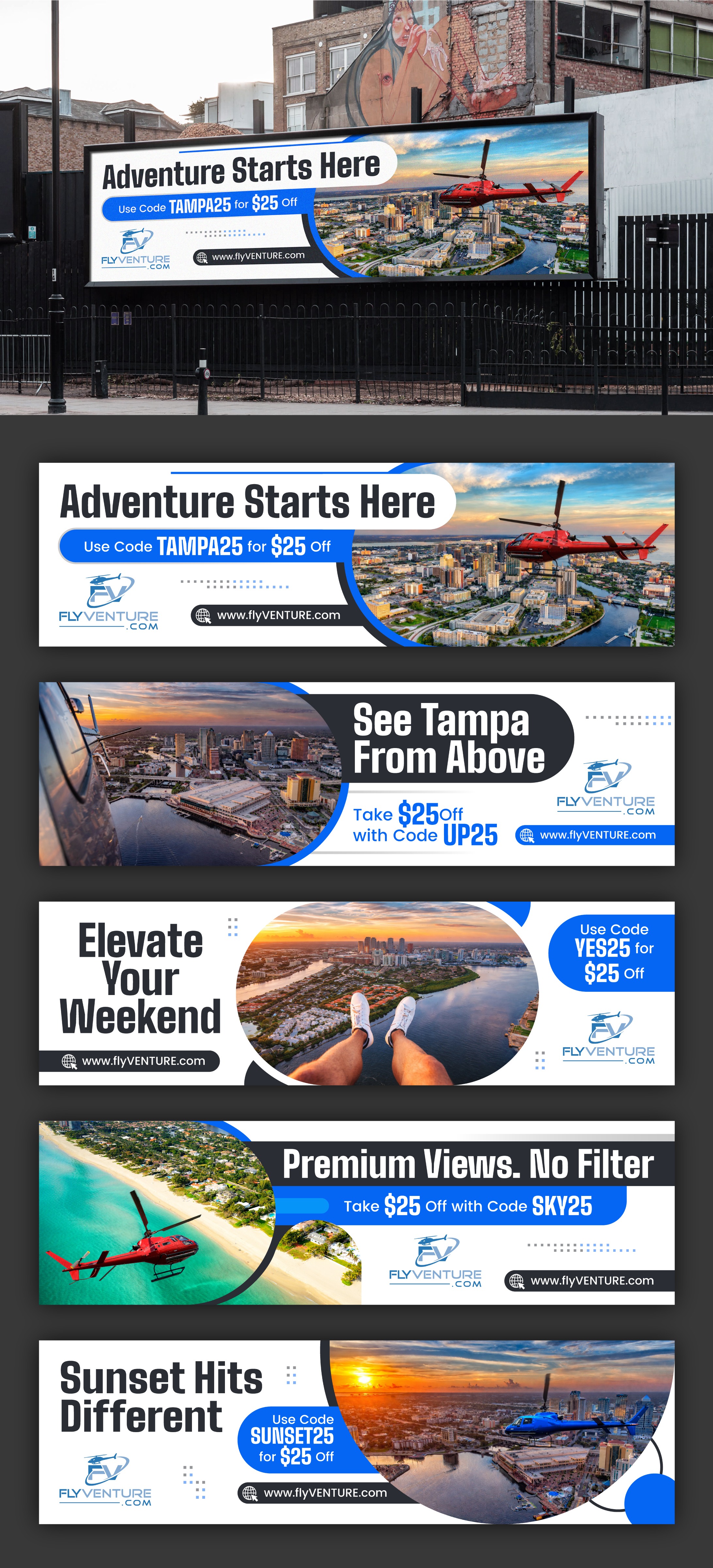 Billboard Design by Impressive Designs for Heli Aviation Florida, LLC | Design #36938091