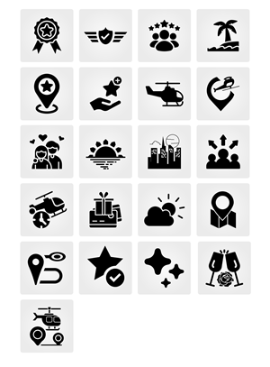 DesignCrowd Icon Brief: flyVENTURE Helicopter Tour Website Icon Set