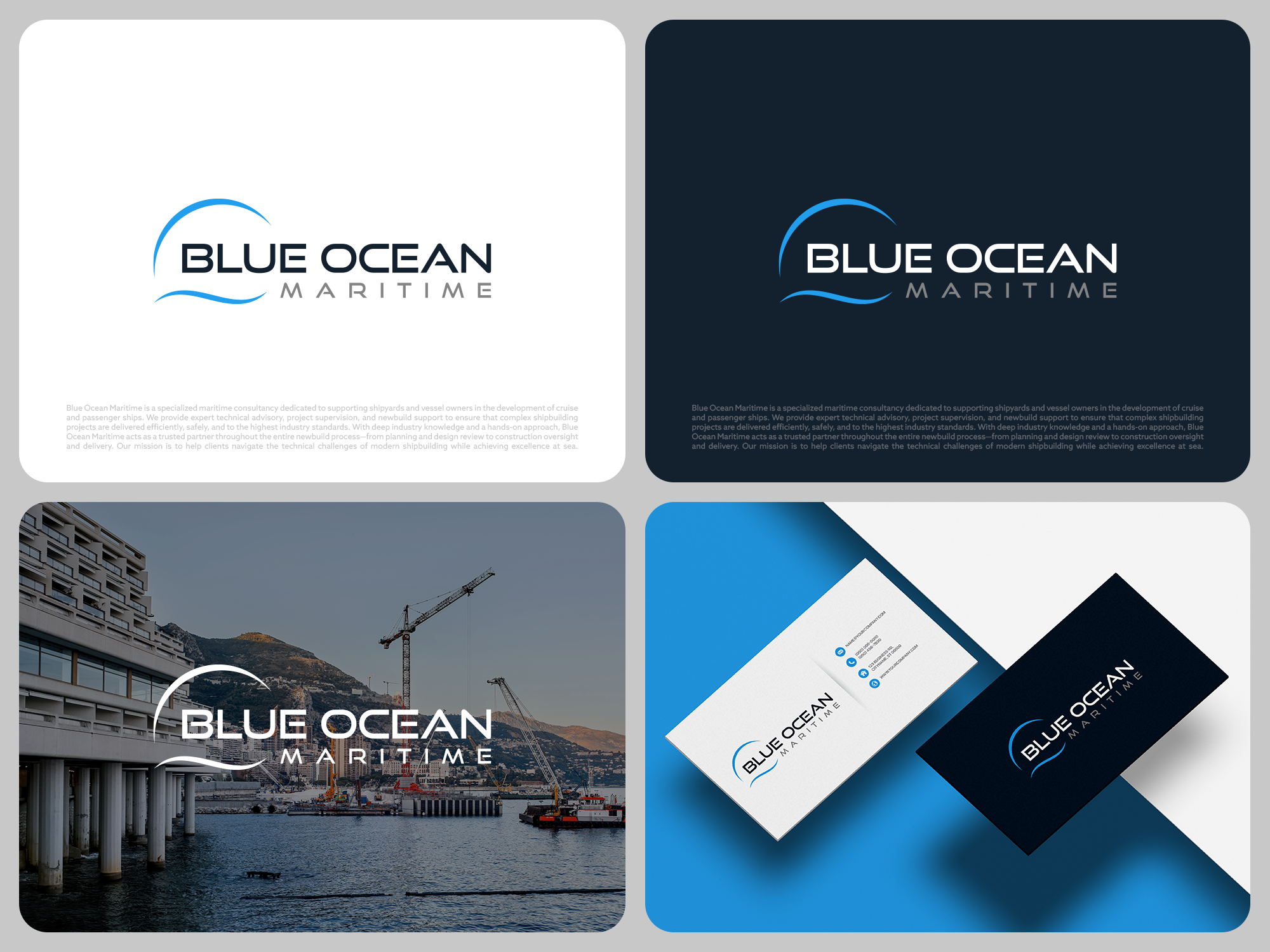 Logo Design by COLOUR CREATIVE for Blue Ocean Maritime Consulting Ltd | Design #36972222