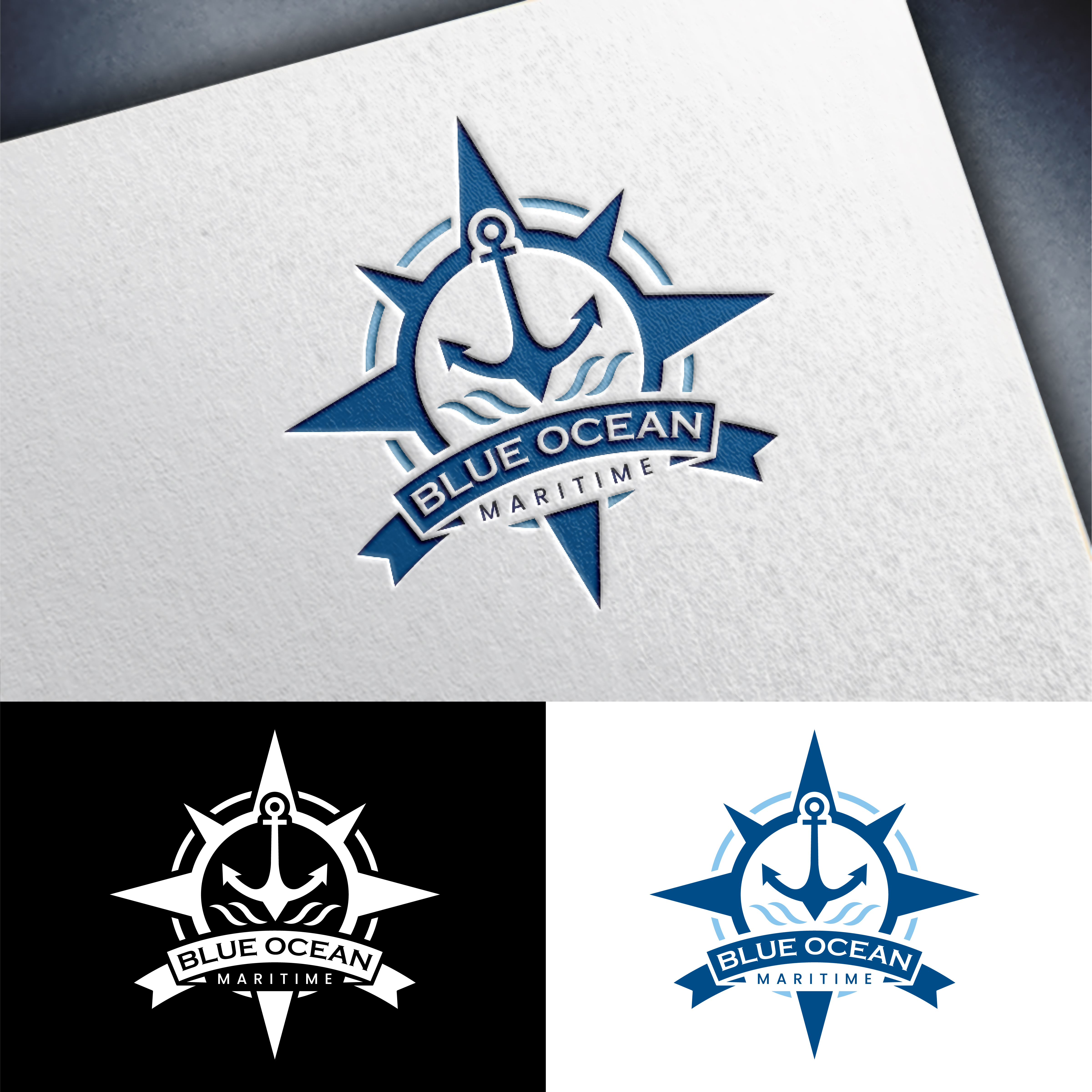 Logo Design by John Mark Arts for Blue Ocean Maritime Consulting Ltd | Design #36950668