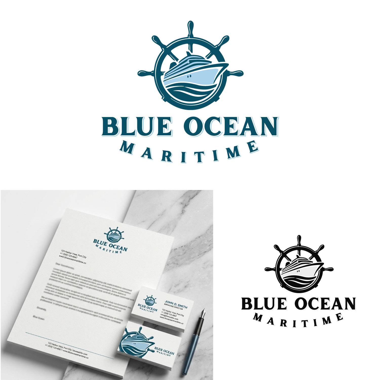 Logo Design by techteam761 for Blue Ocean Maritime Consulting Ltd | Design #36970633