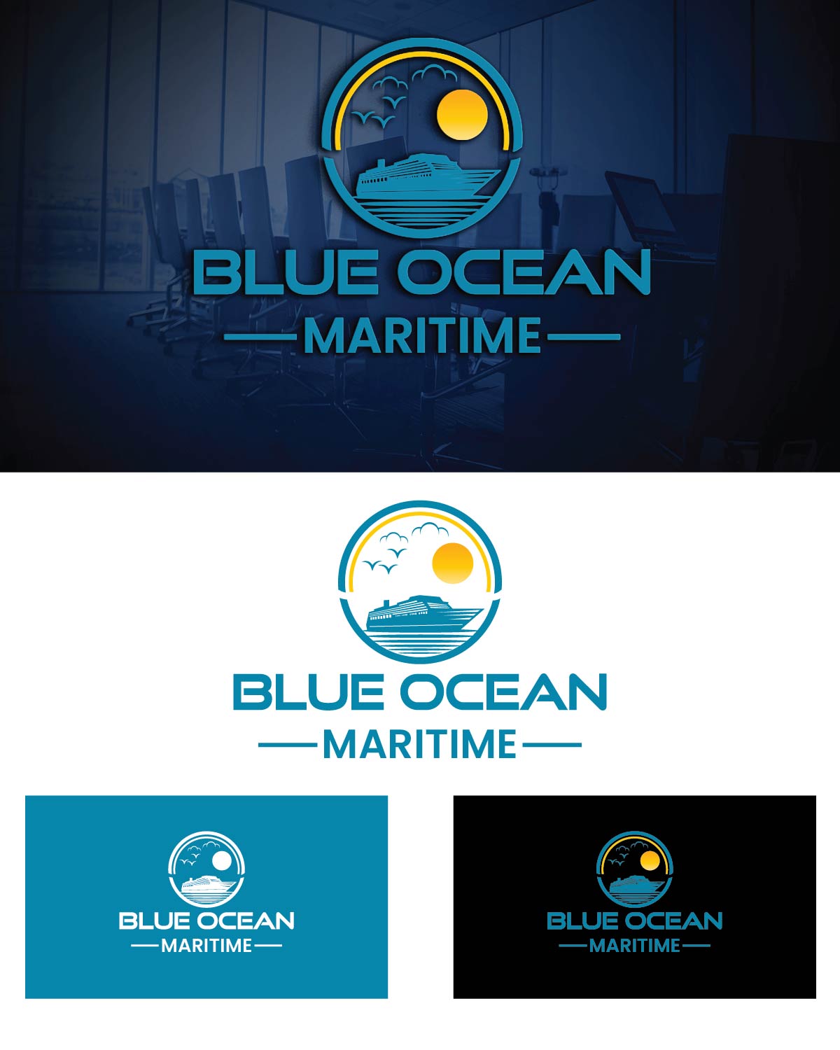 Logo Design by Isnah Logo for Blue Ocean Maritime Consulting Ltd | Design #36945406