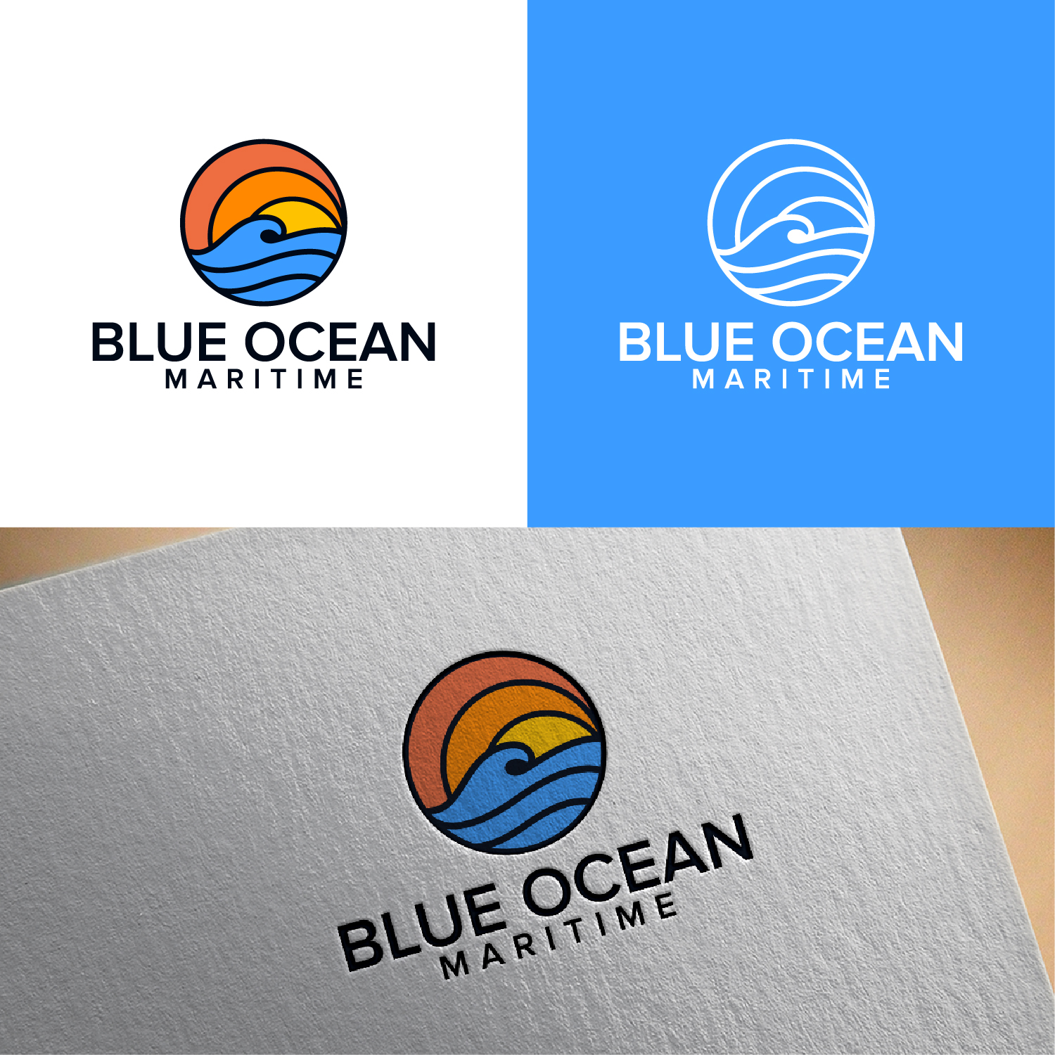 Logo Design by 4tech services for Blue Ocean Maritime Consulting Ltd | Design #36945774