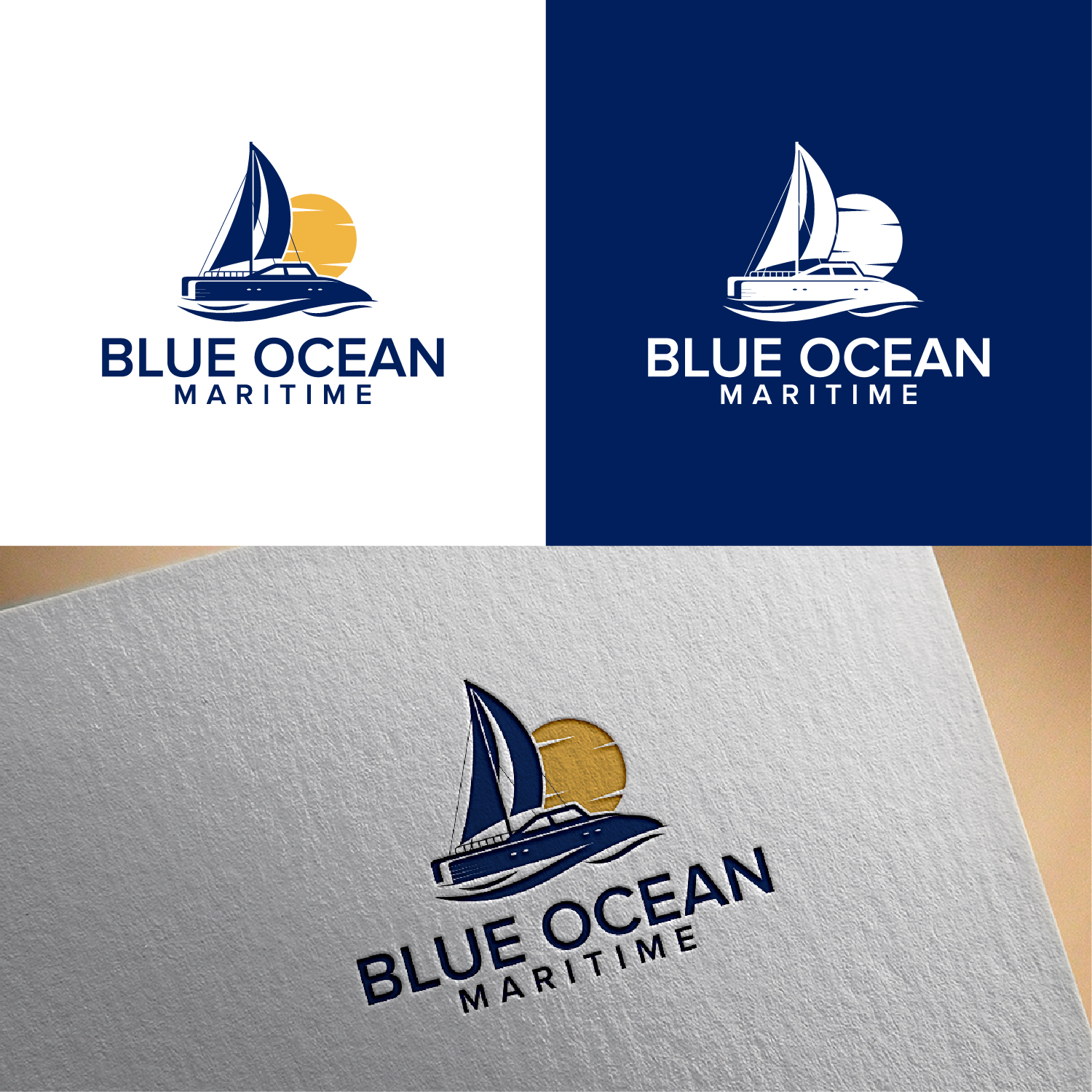 Logo Design by 4tech services for Blue Ocean Maritime Consulting Ltd | Design #36945775
