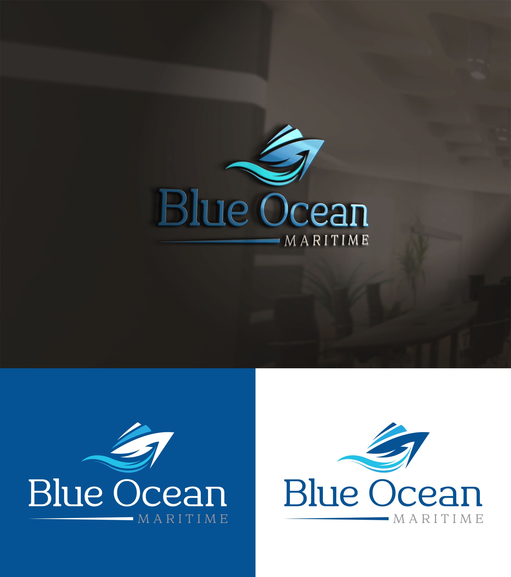 Logo Design by Impressive Designs for Blue Ocean Maritime Consulting Ltd | Design #36944035