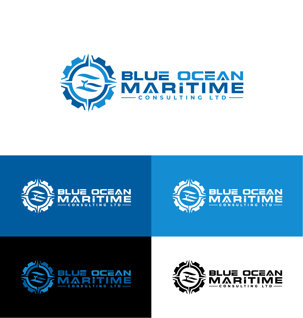 Logo Design by AlphabetZero.com for Blue Ocean Maritime Consulting Ltd | Design #36948998