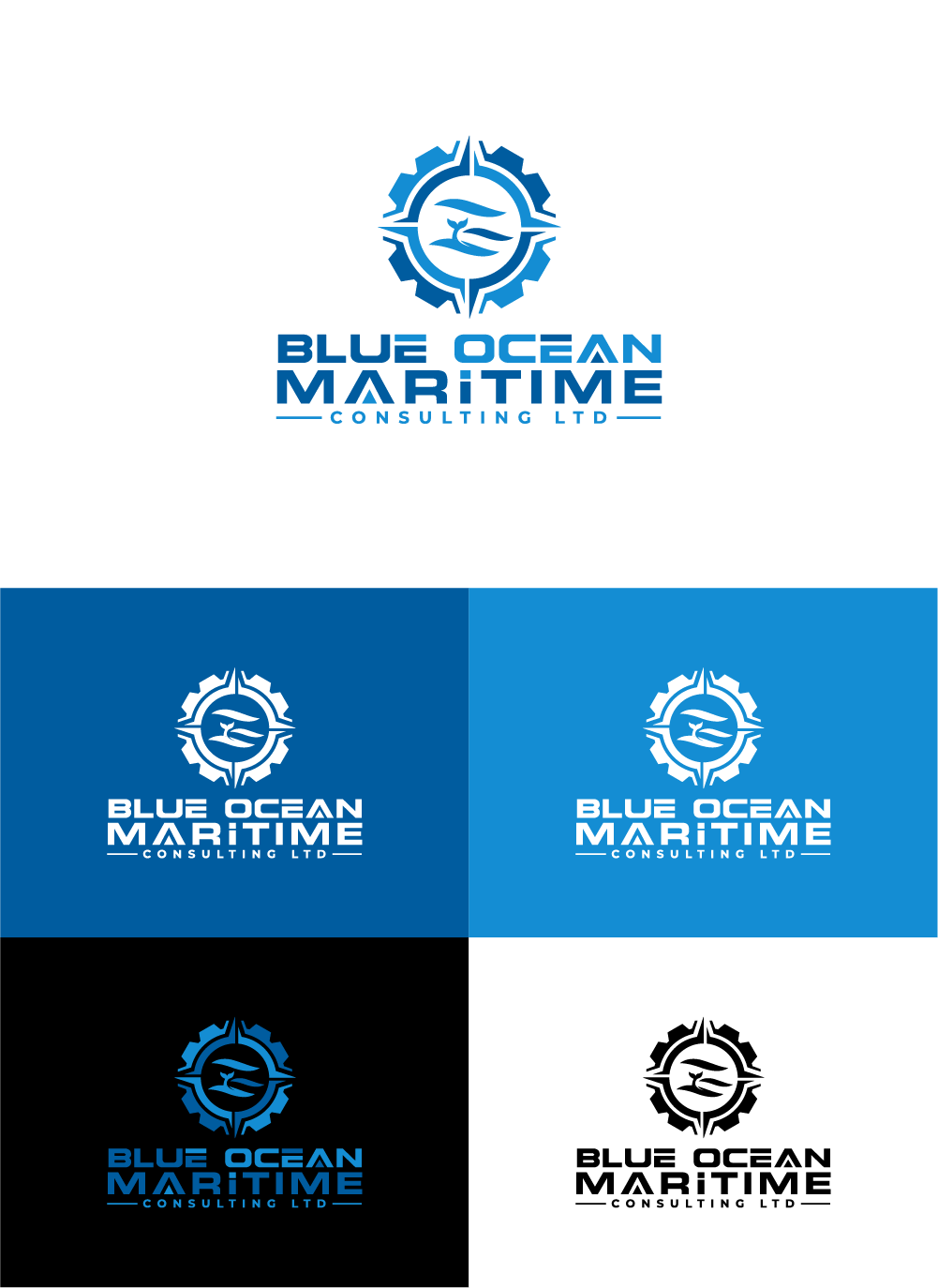 Logo Design by AlphabetZero.com for Blue Ocean Maritime Consulting Ltd | Design #36948999