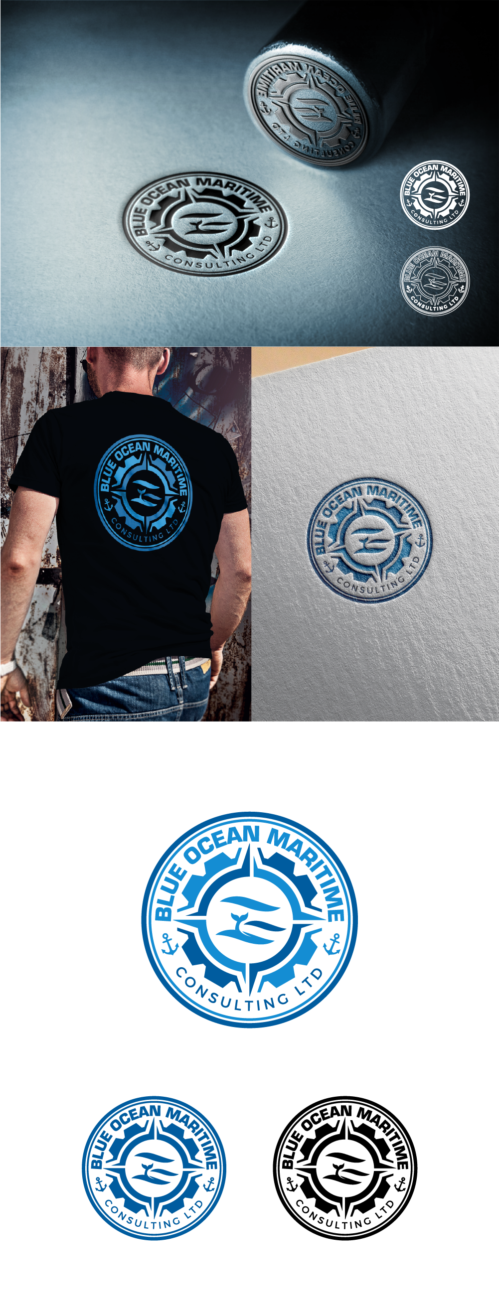 Logo Design by AlphabetZero.com for Blue Ocean Maritime Consulting Ltd | Design #36949000