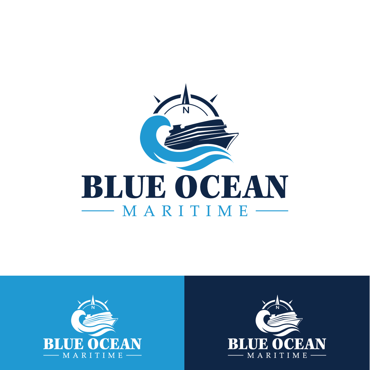 Logo Design by KajalRekha for Blue Ocean Maritime Consulting Ltd | Design #36944325