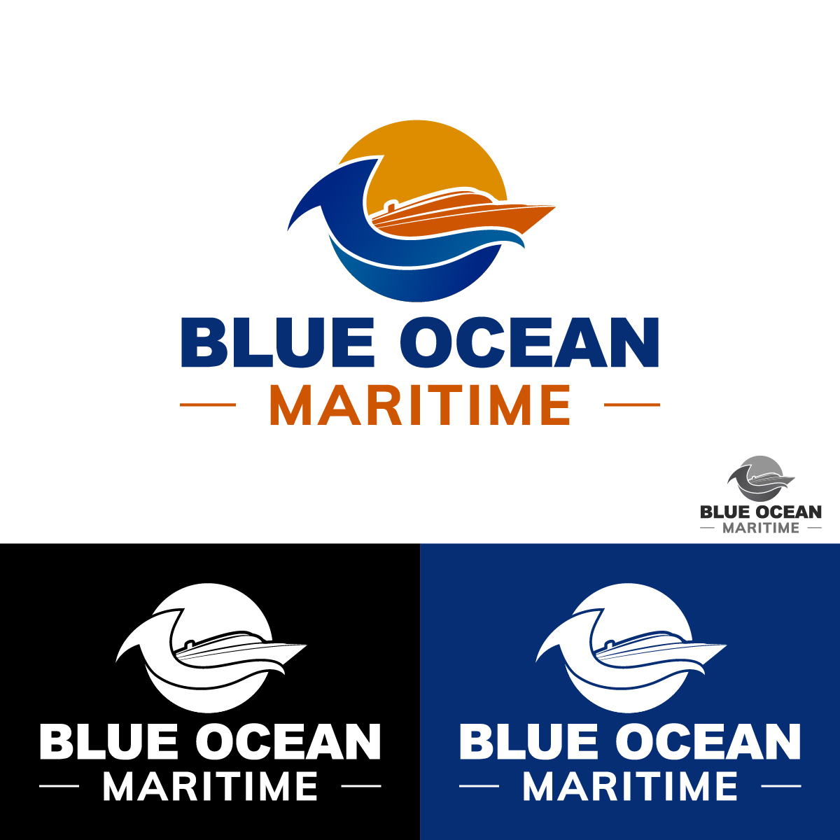 Logo Design by KajalRekha for Blue Ocean Maritime Consulting Ltd | Design #36953643