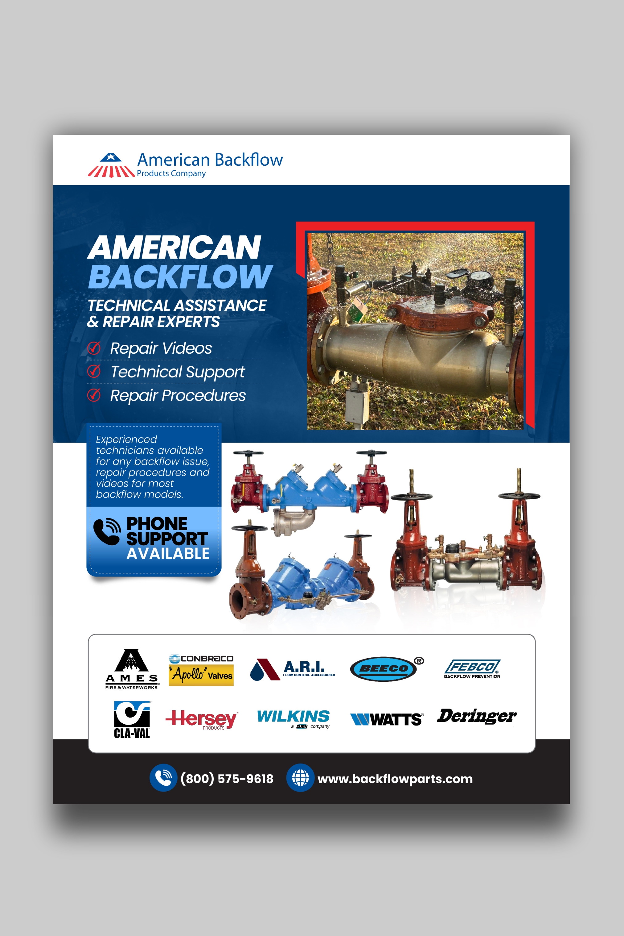 Flyer Design by Nel. for American Backflow Products Company | Design #36947754