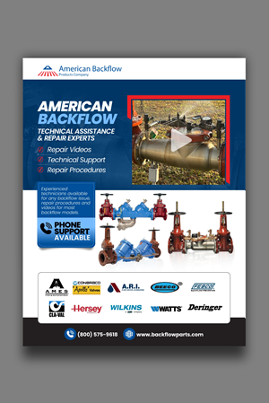 Flyer Design by Nel. for American Backflow Products Company | Design: #36947759
