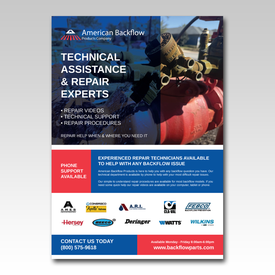 Flyer Design by YourLogoMaster for American Backflow Products Company | Design #36958559