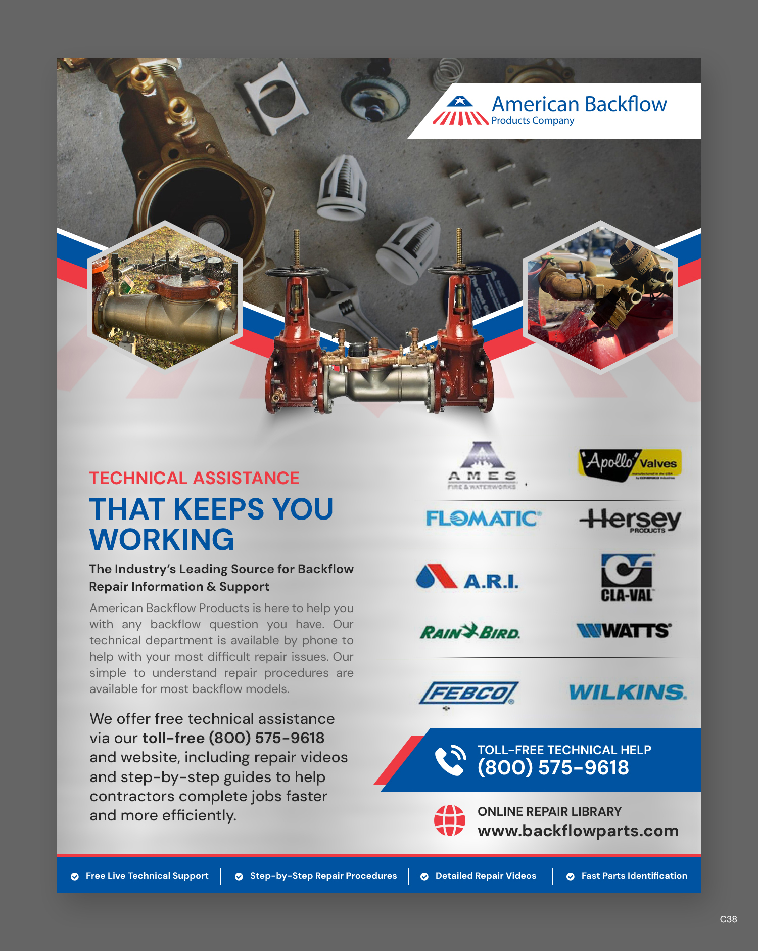 Flyer Design by pb for American Backflow Products Company | Design #36945452