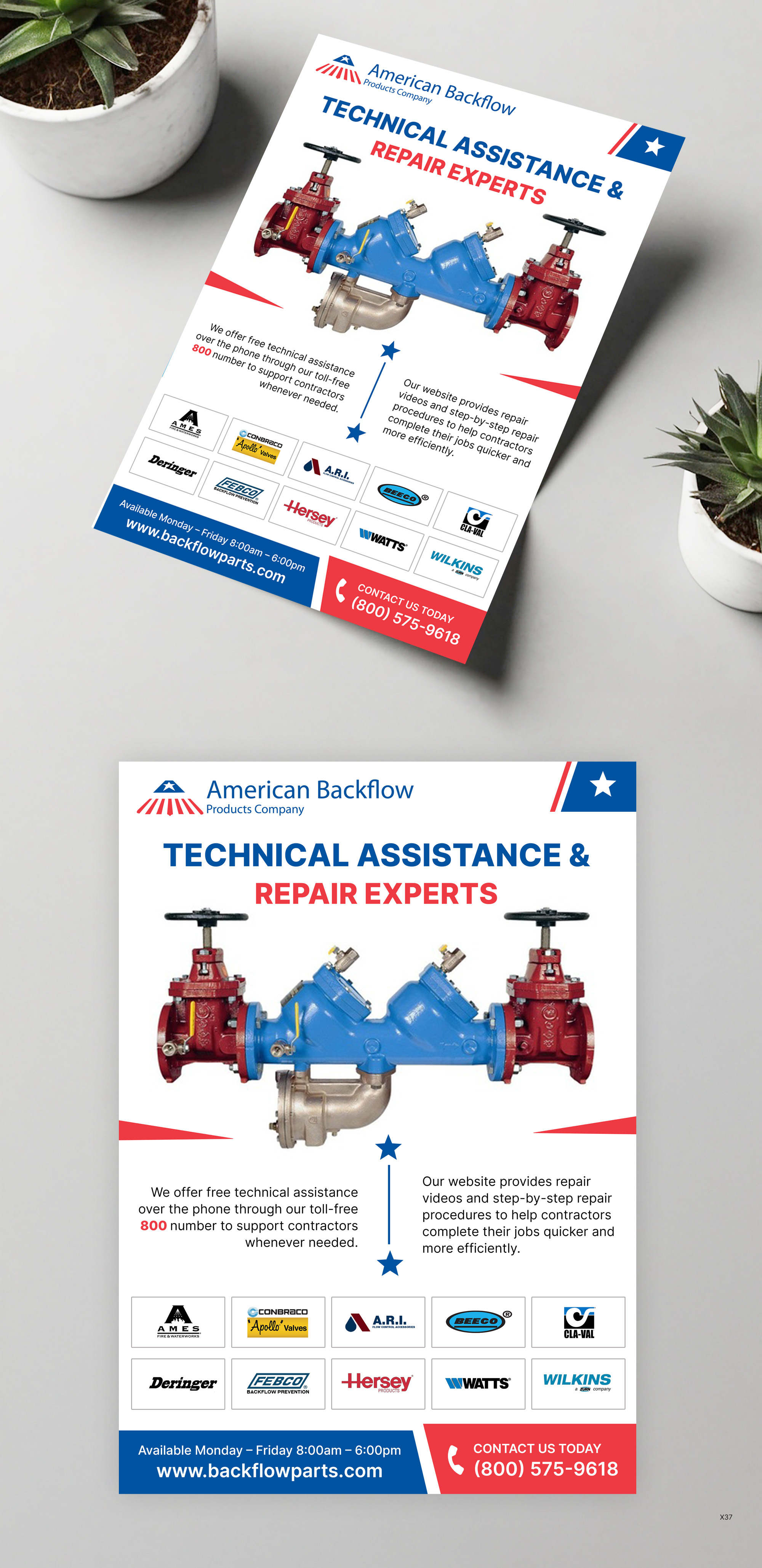 Flyer Design by pb for American Backflow Products Company | Design #36945453