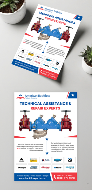 Flyer Design by pb for American Backflow Products Company | Design: #36945453