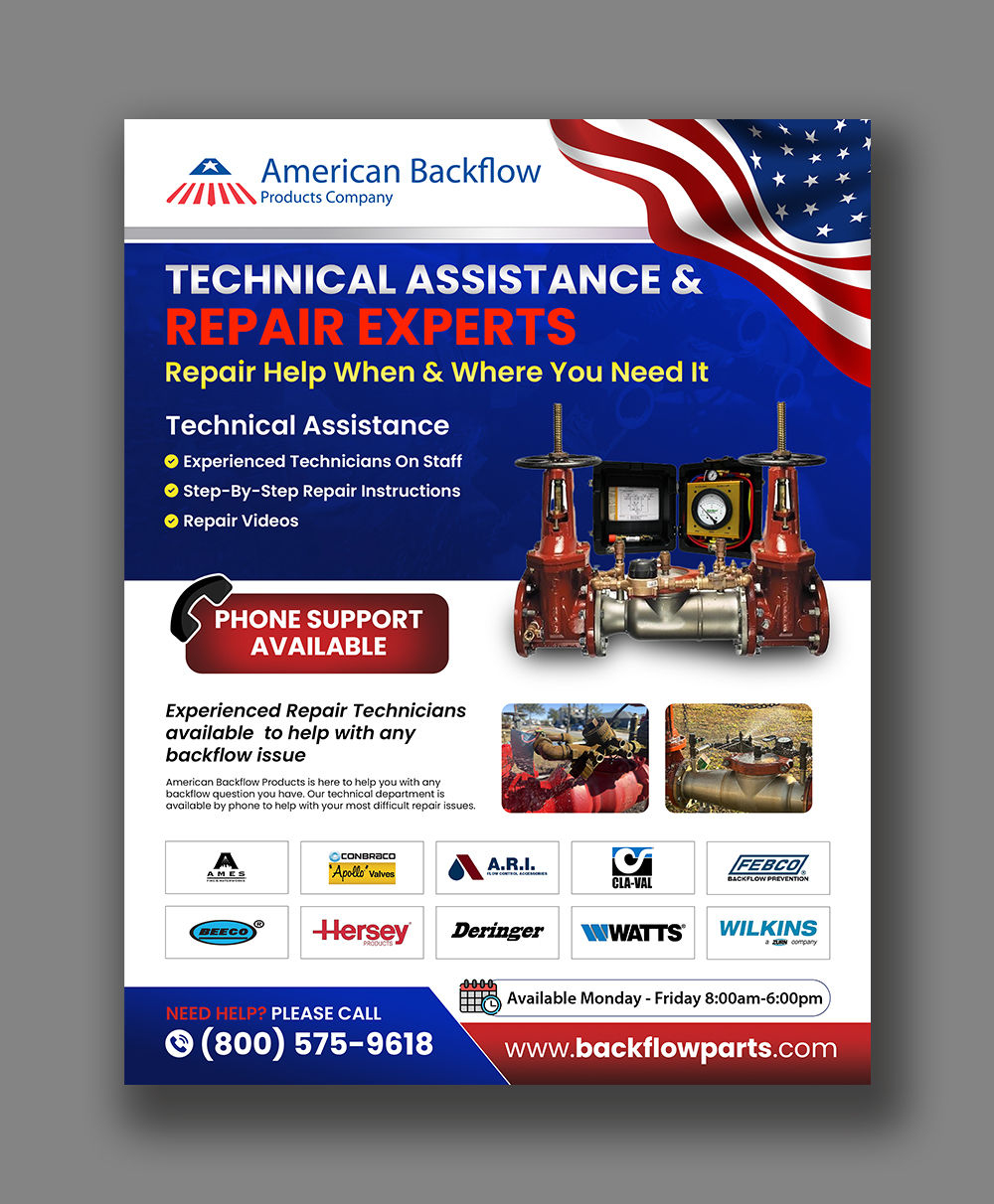 Flyer Design by debdesign for American Backflow Products Company | Design #36943420