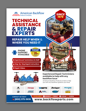 Flyer Design by debdesign for American Backflow Products Company | Design: #36944136