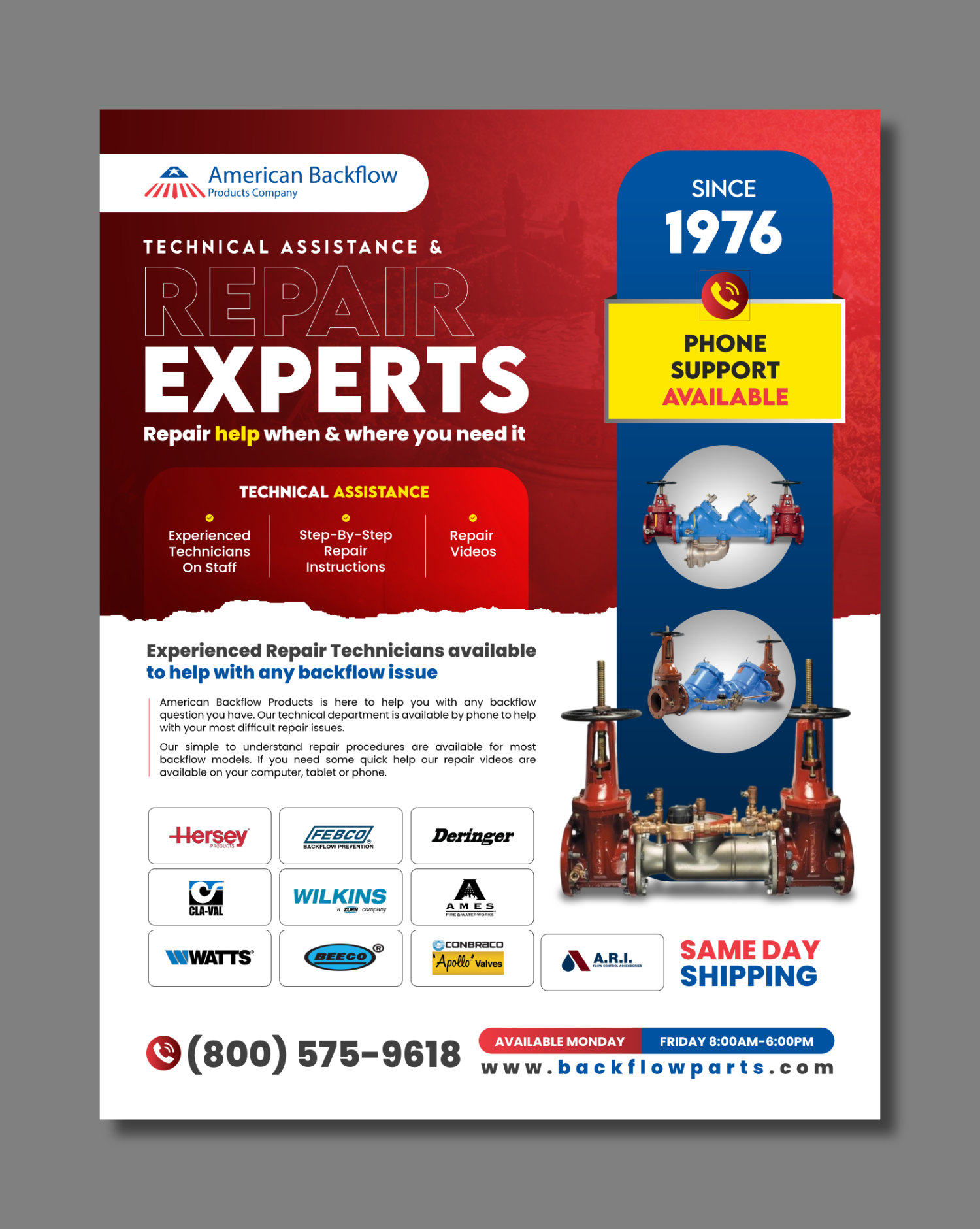 Flyer Design by debdesign for American Backflow Products Company | Design #36944205
