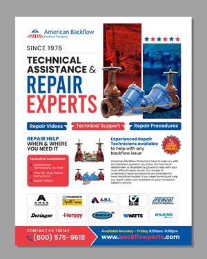 Flyer Design by debdesign for American Backflow Products Company | Design: #36944213