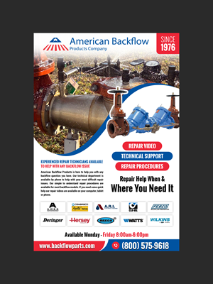 Flyer Design by Creations Box 2015 for American Backflow Products Company | Design: #36945977