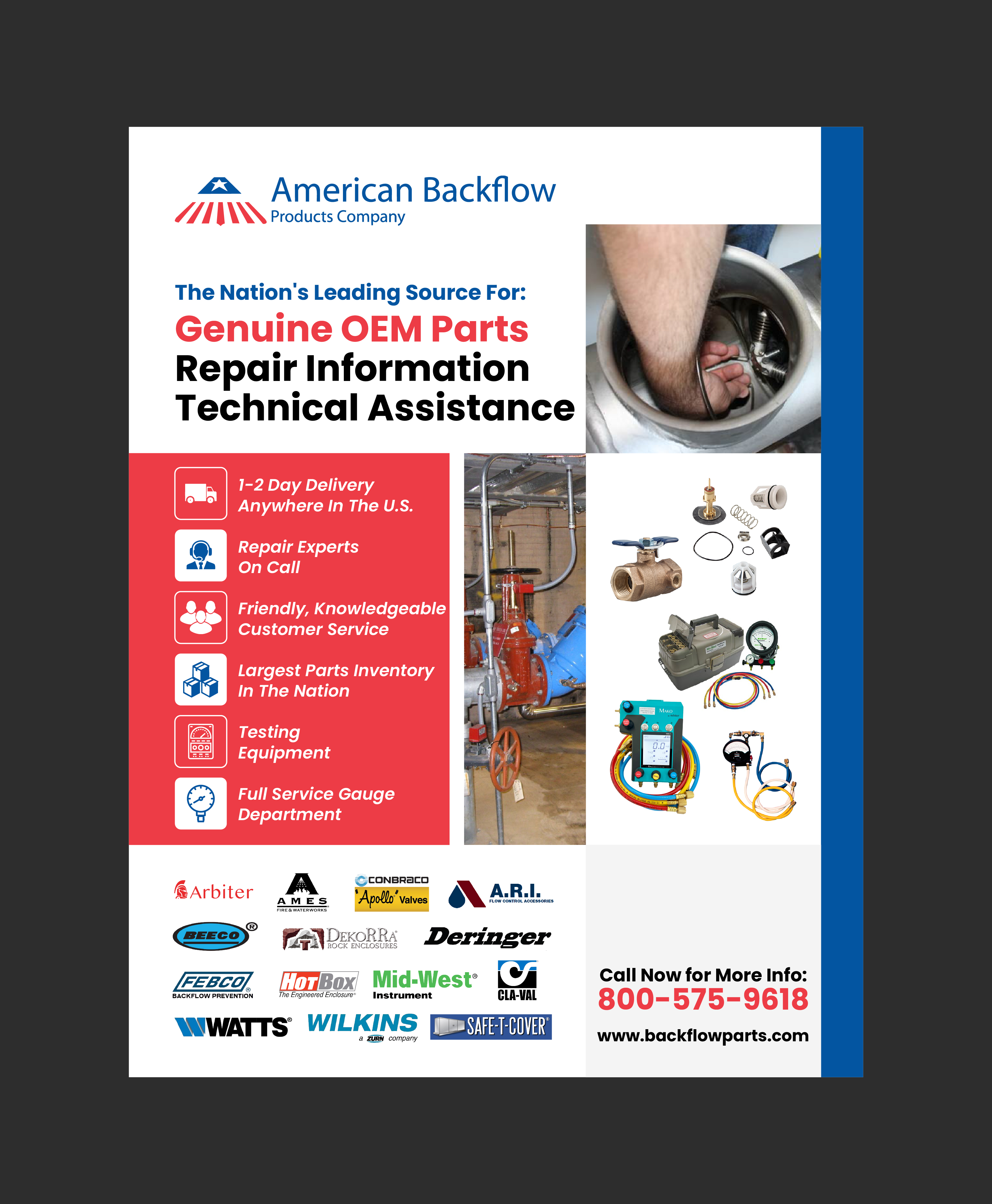 Flyer-Design von 3Guys für American Backflow Products Company | Design #36949693