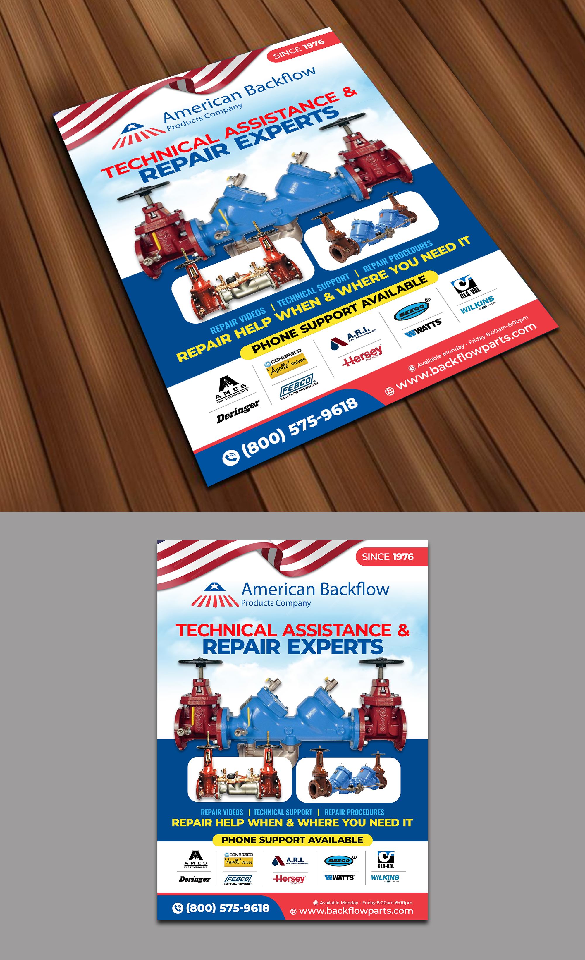 Diseño de Flyer por websmartusa para American Backflow Products Company | Diseño #36944906