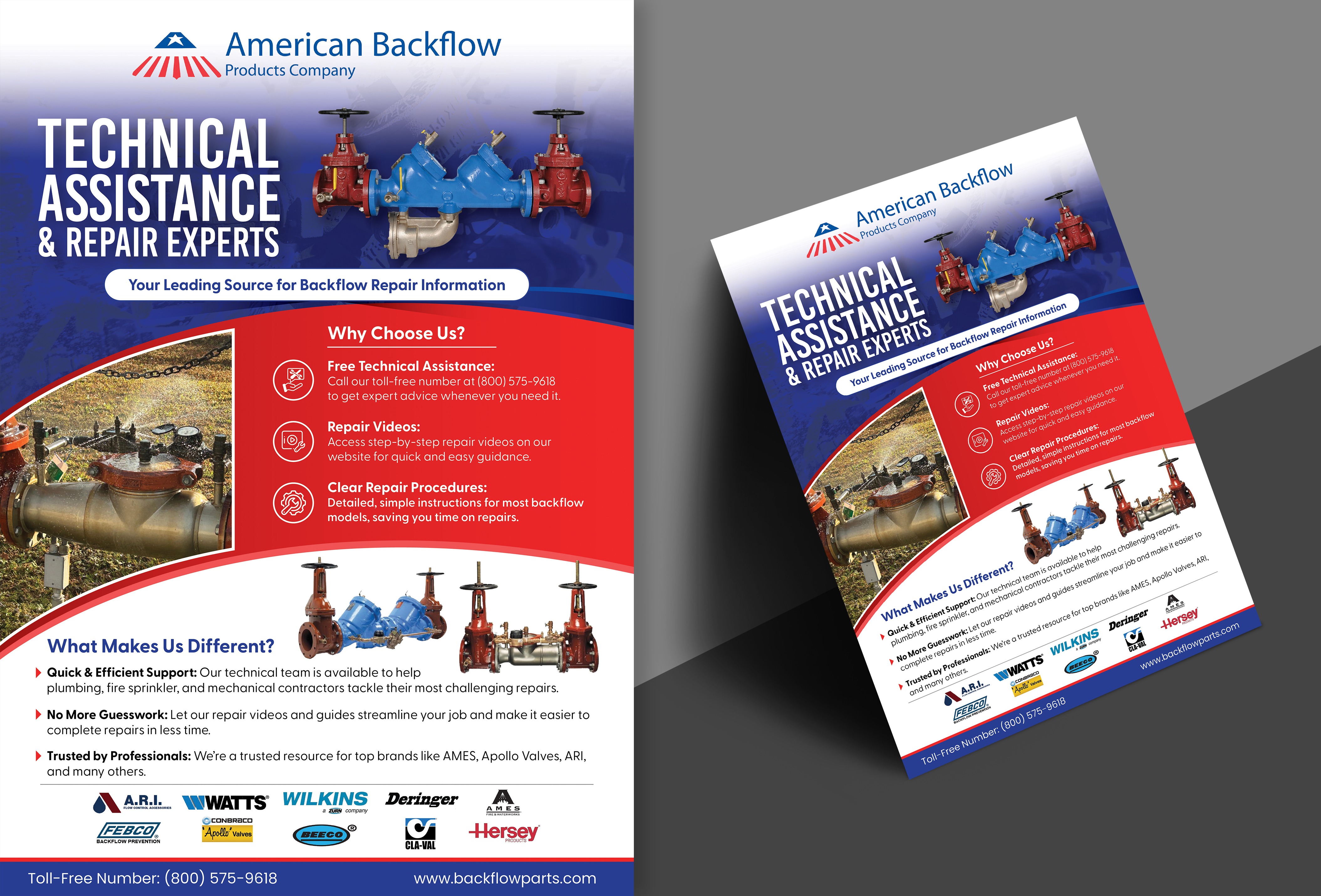 Flyer Design by Impressive Designs for American Backflow Products Company | Design #36943723