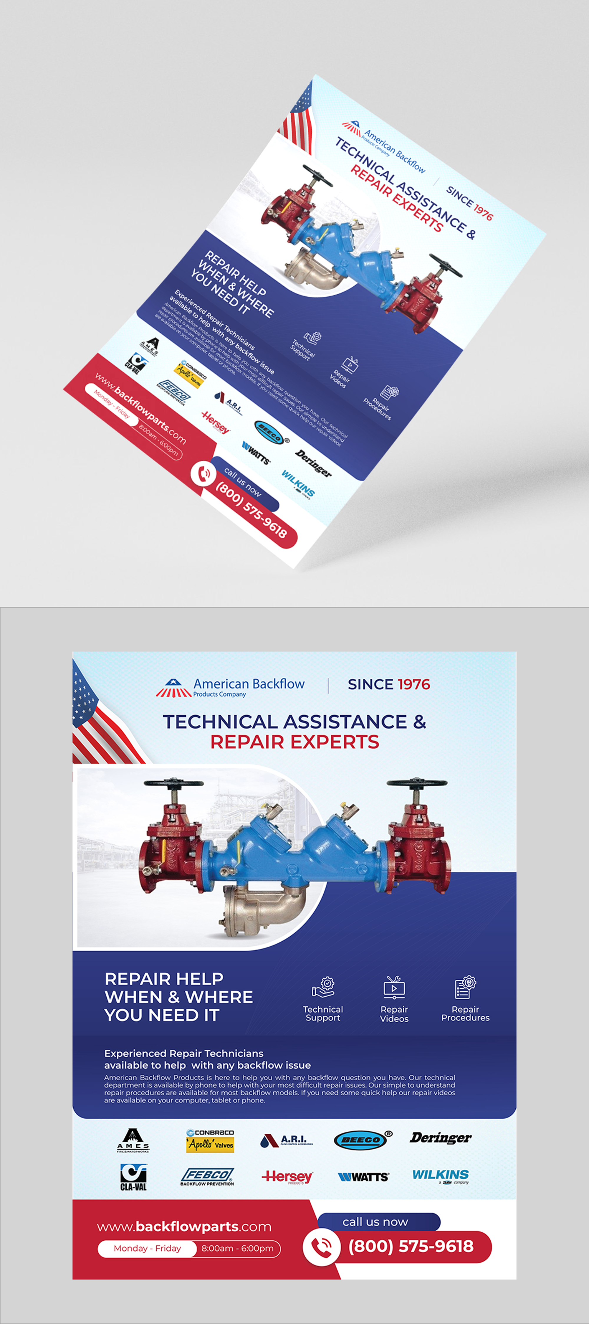 Flyer-Design von vcreatived für American Backflow Products Company | Design #36949539