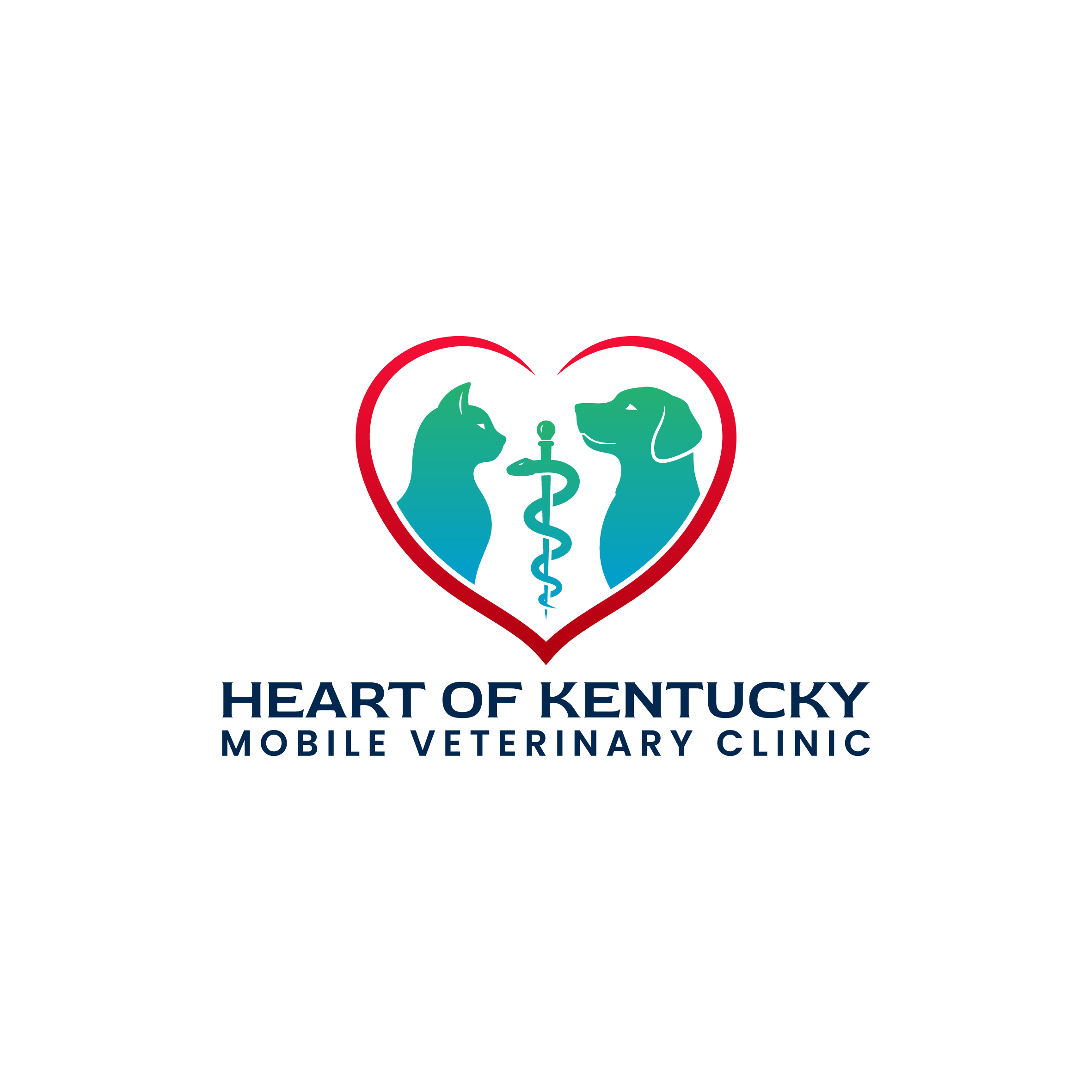 Logo Design by Aljune Castro Designs for Heart of Kentucky Veterinary Clinic, LLC | Design #36944467