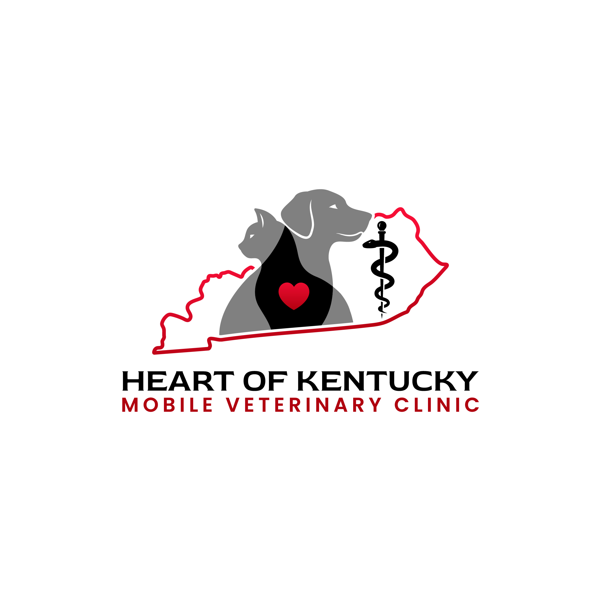 Logo Design by Aljune Castro Designs for Heart of Kentucky Veterinary Clinic, LLC | Design #36972606