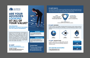 Diseño de Flyer por 3Guys para Alden Advisors | Diseño: #36969233