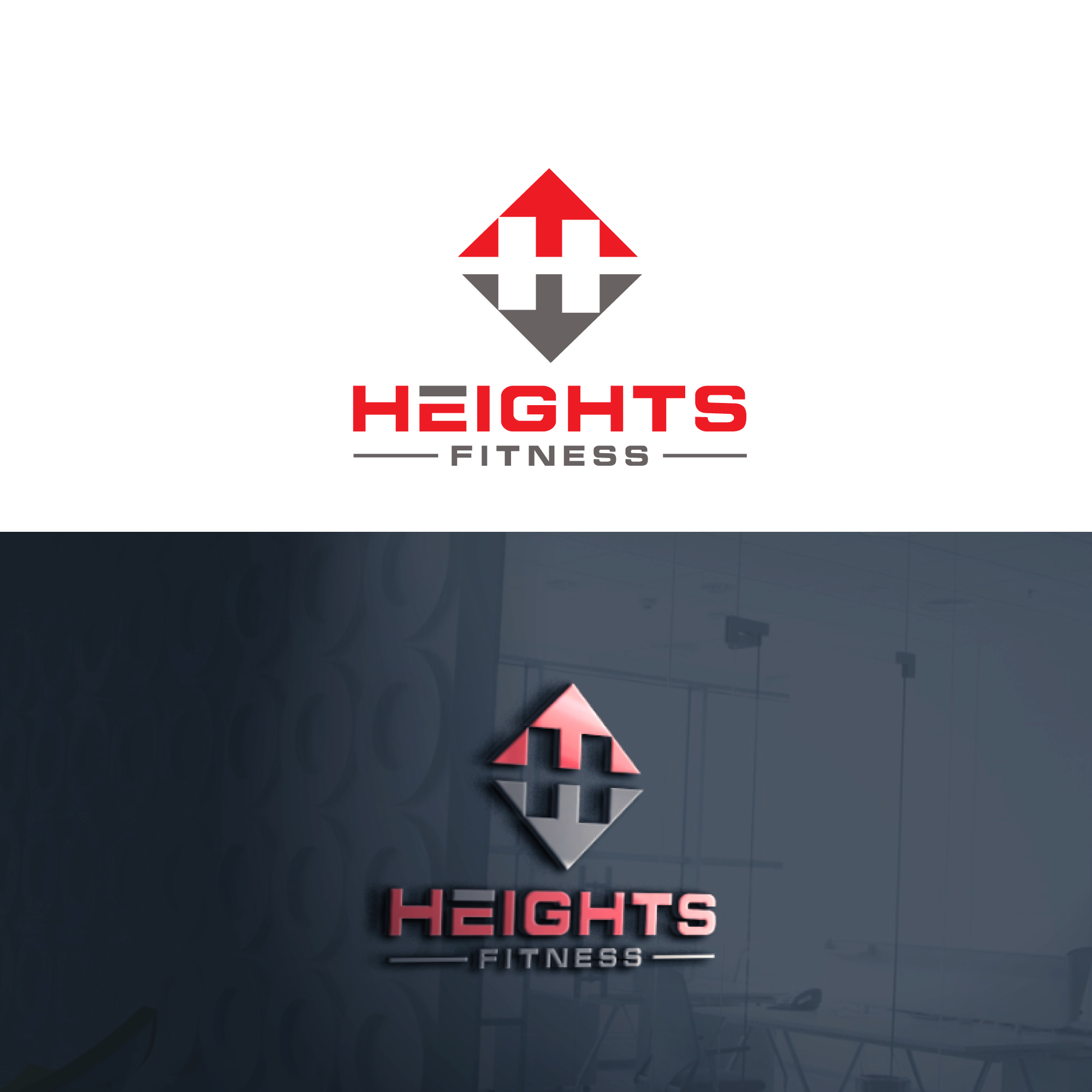 Logo Design by NexaBrand for the heights fitness | Design #36978890