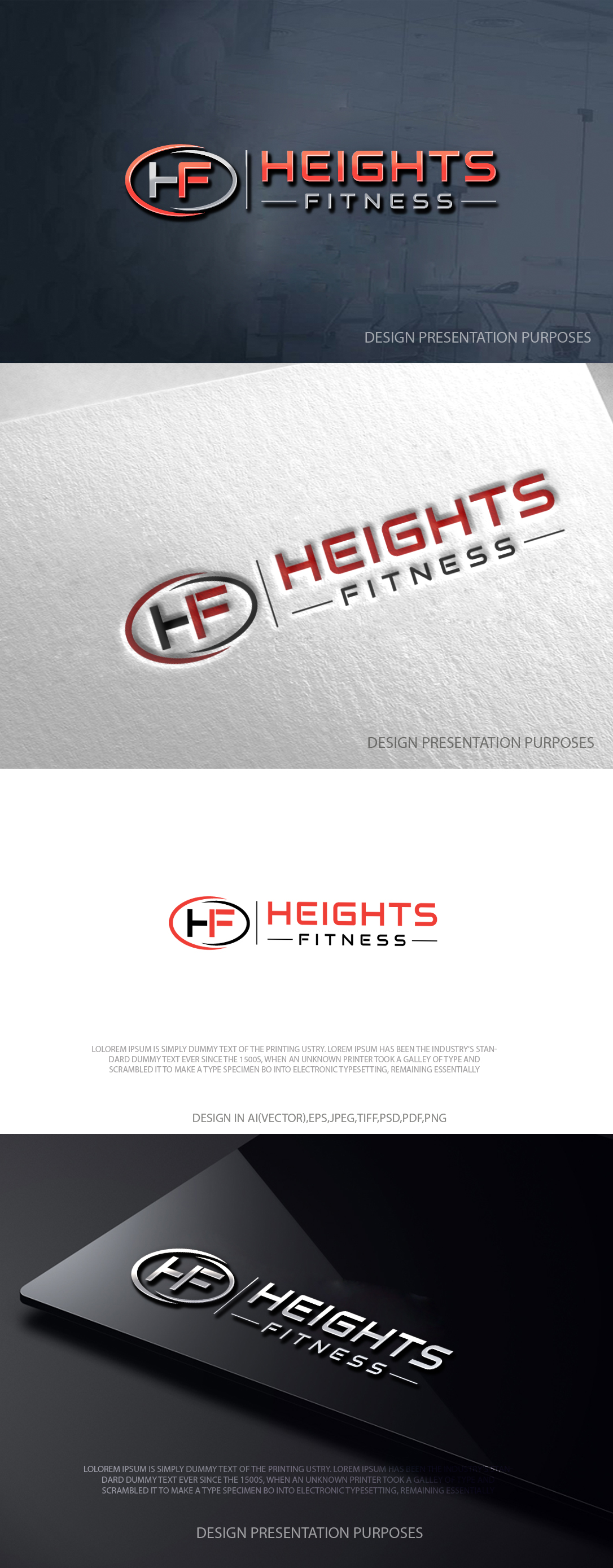 Logo Design by zebronicgraphic for the heights fitness | Design #36957583