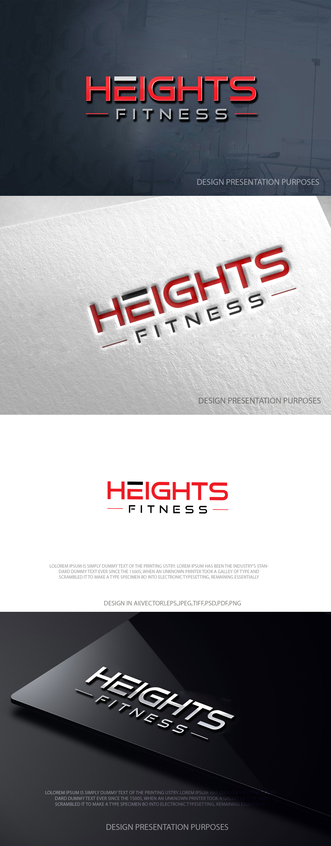 Logo Design by zebronicgraphic for the heights fitness | Design #36957584
